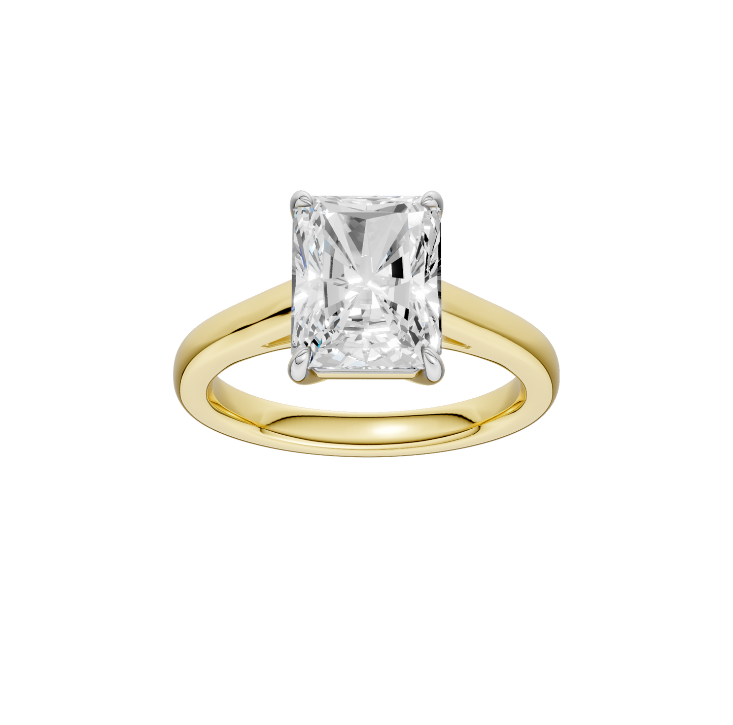 3.00ct Radiant Certified Solitaire Lab Diamond Ring