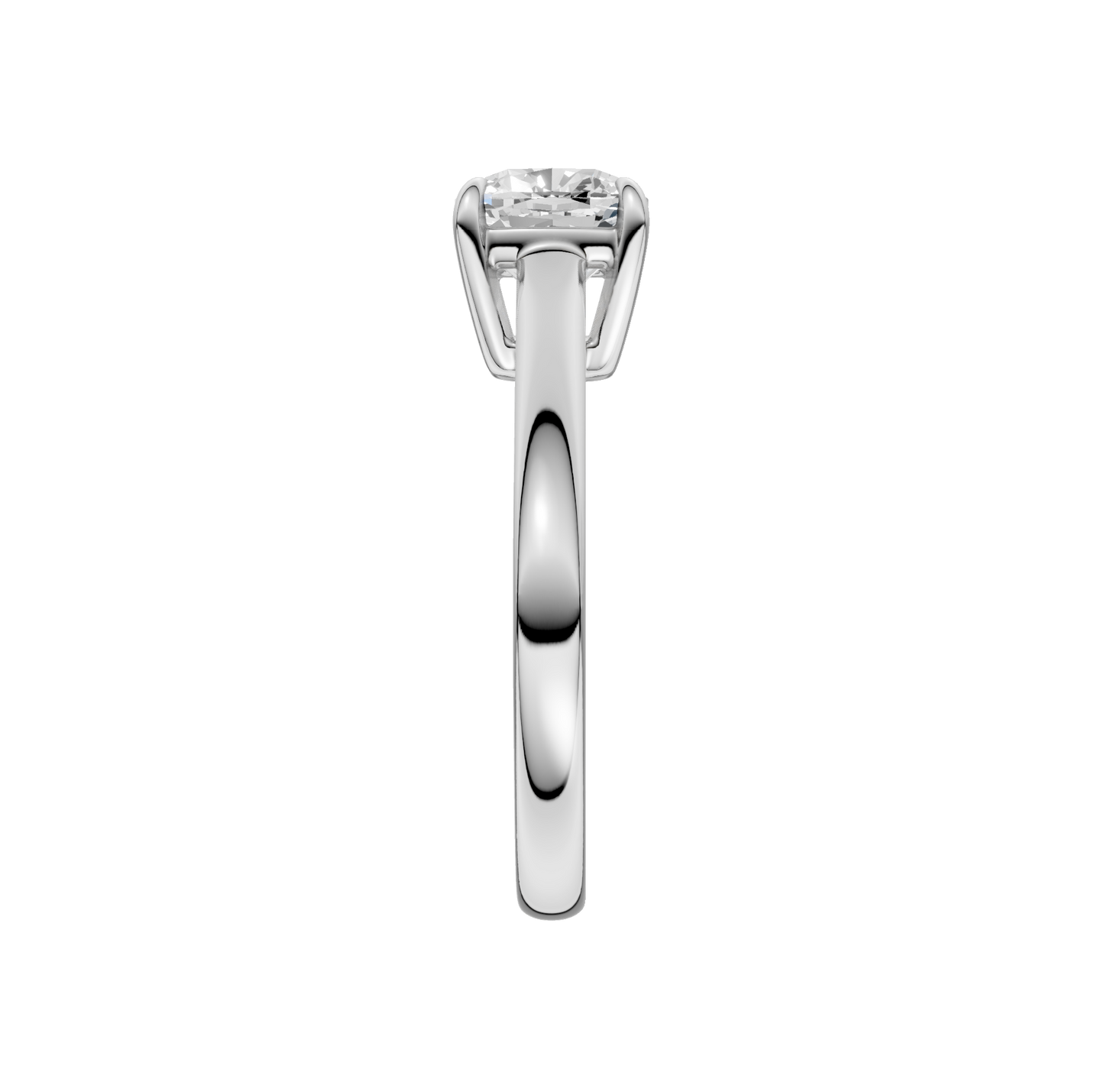 1.50ct Cushion Certified Solitaire Lab Diamond Ring