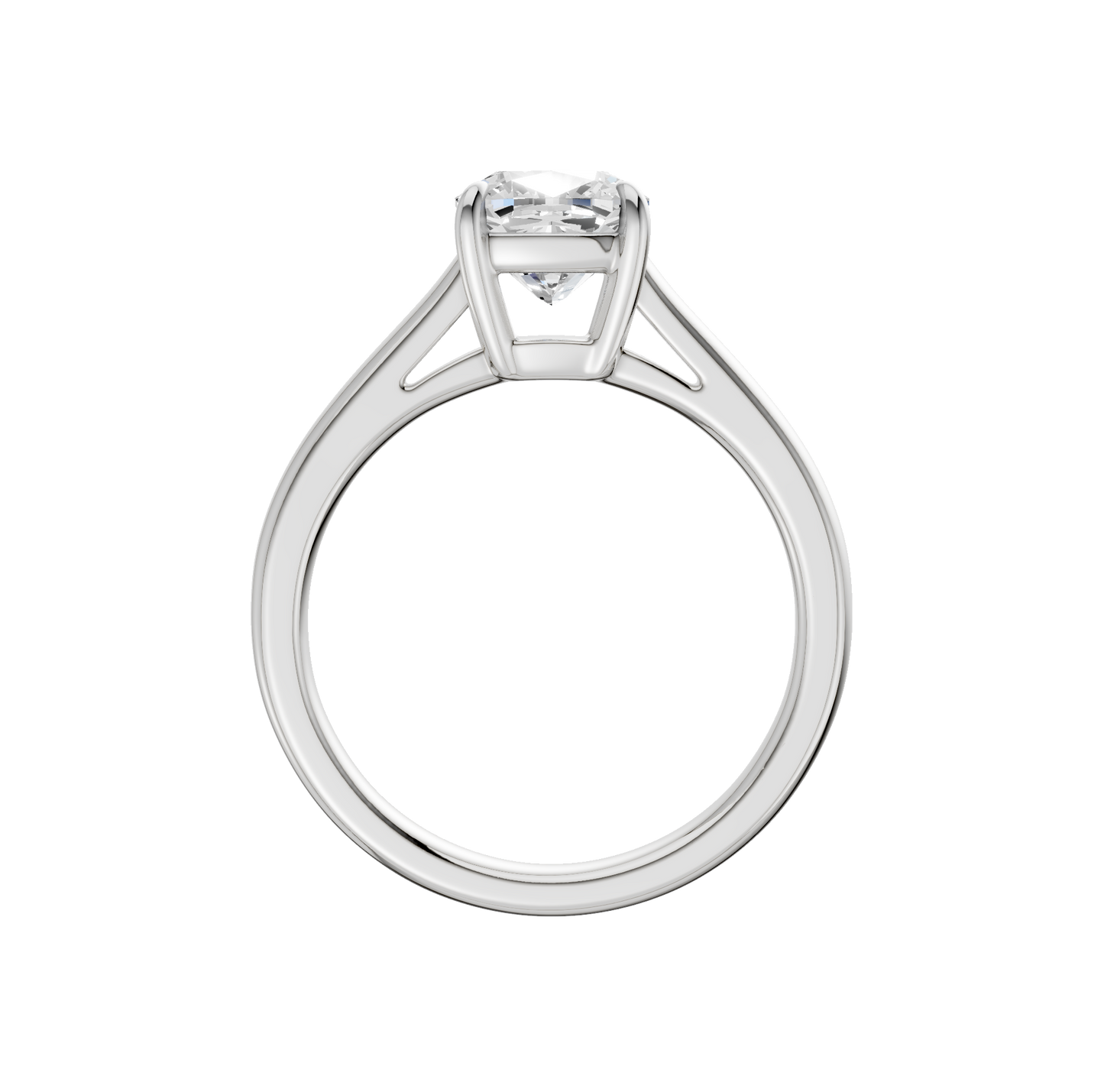 1.50ct Cushion Certified Solitaire Lab Diamond Ring