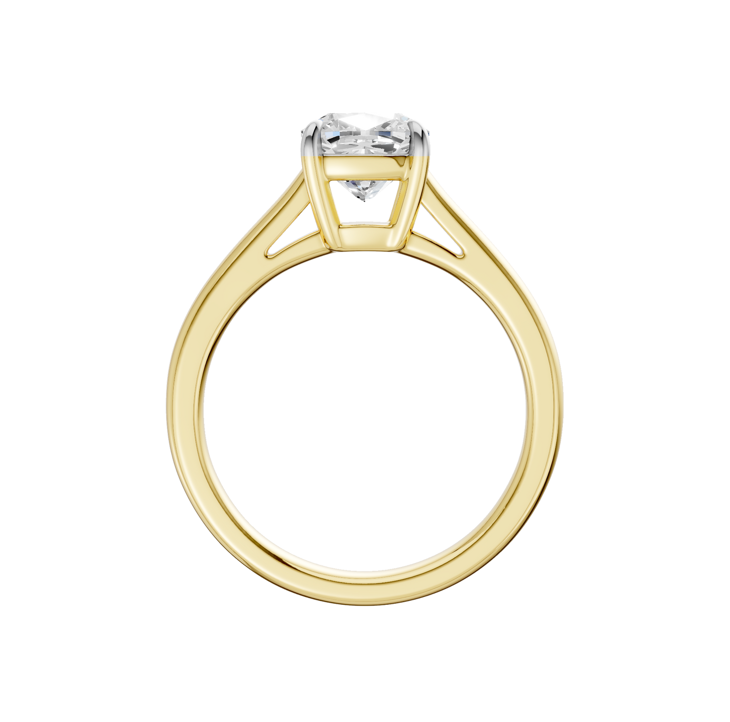 1.50ct Cushion Certified Solitaire Lab Diamond Ring