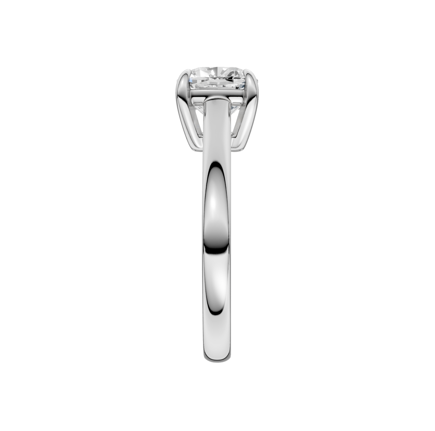 2.00ct Cushion Certified Solitaire Lab Diamond Ring