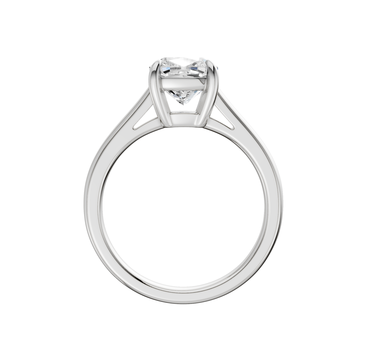 2.00ct Cushion Certified Solitaire Lab Diamond Ring