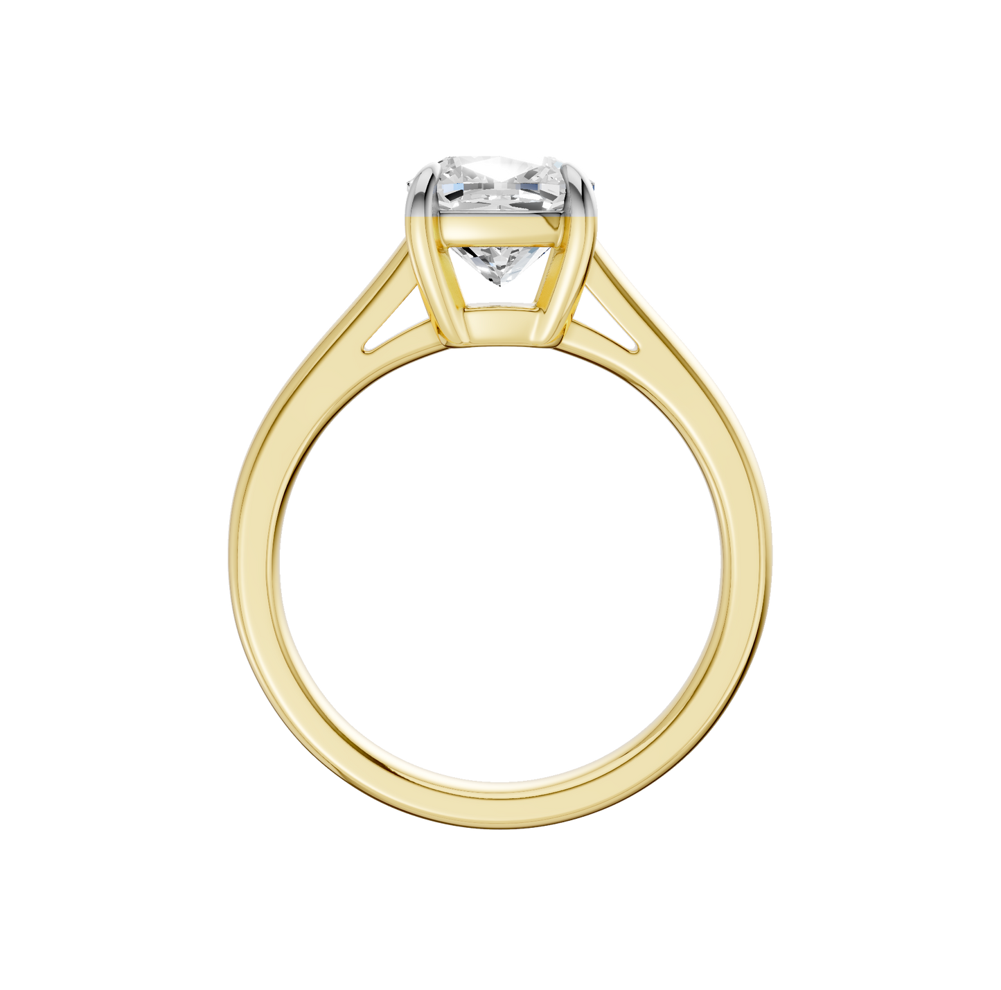 2.00ct Cushion Certified Solitaire Lab Diamond Ring