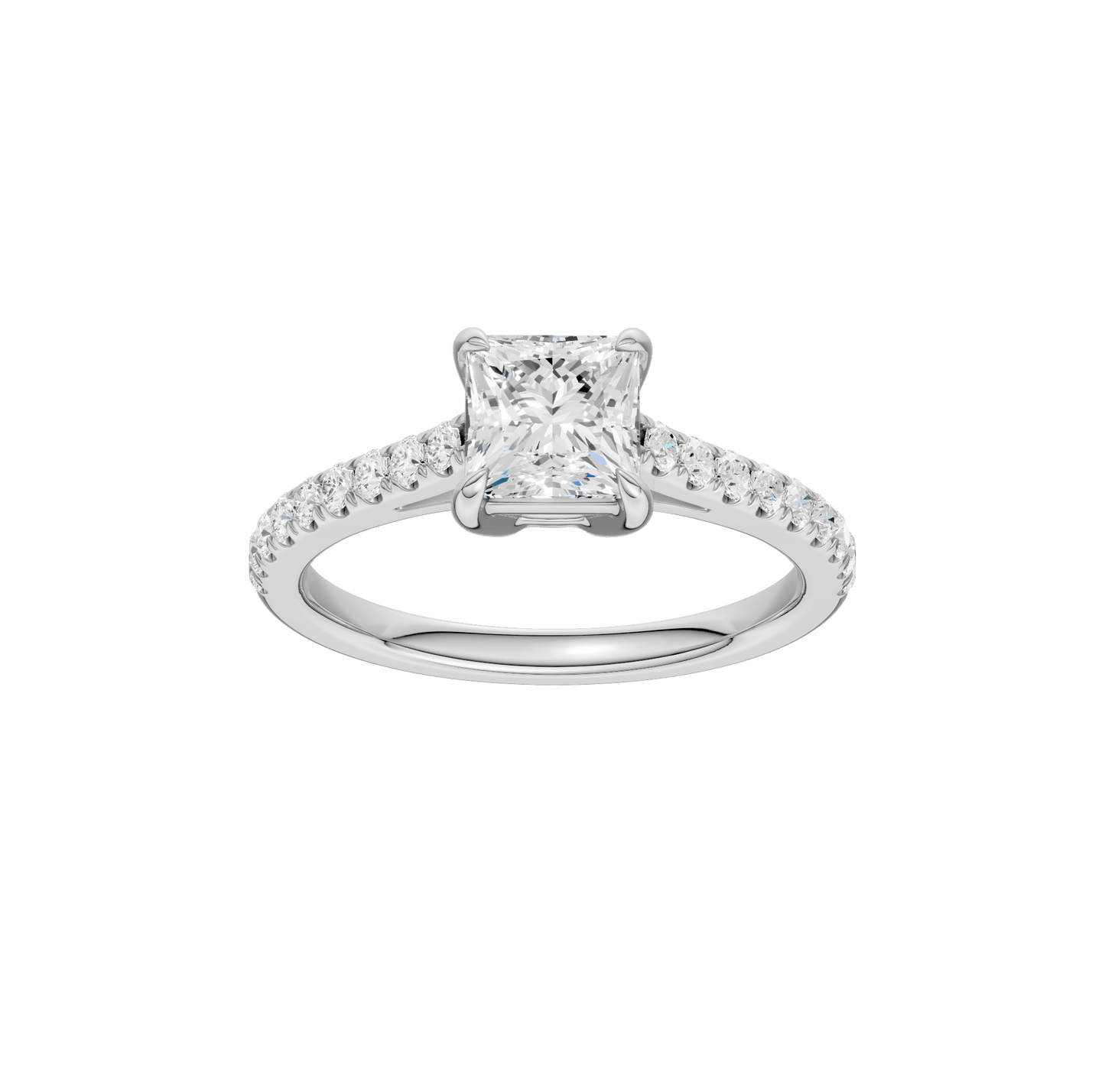 1.75ct Princess Certified Lab Diamond Ring