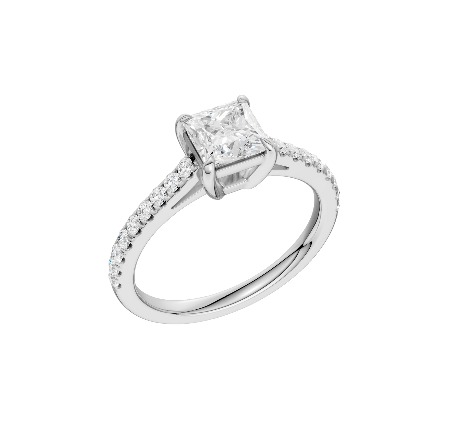 1.75ct Princess Certified Lab Diamond Ring