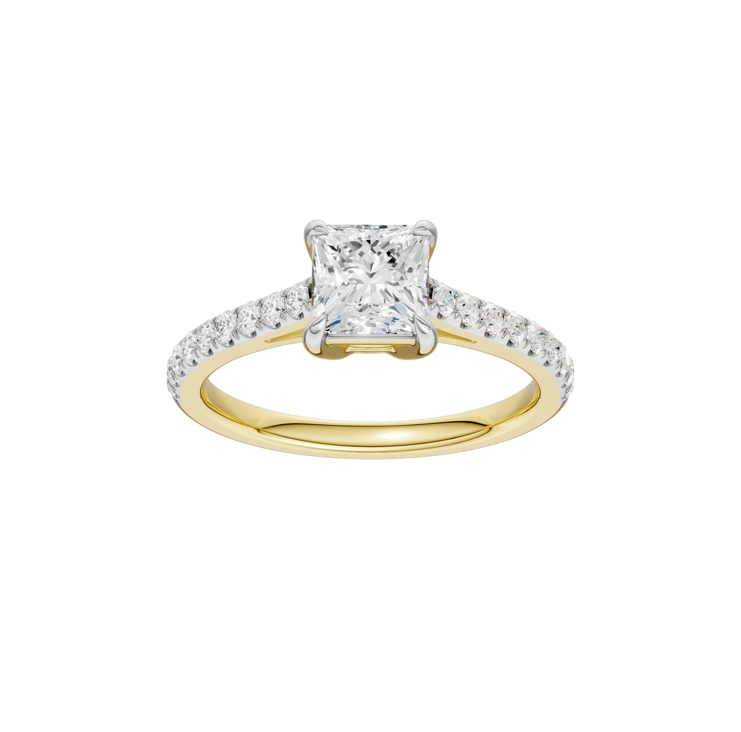1.75ct Princess Certified Lab Diamond Ring
