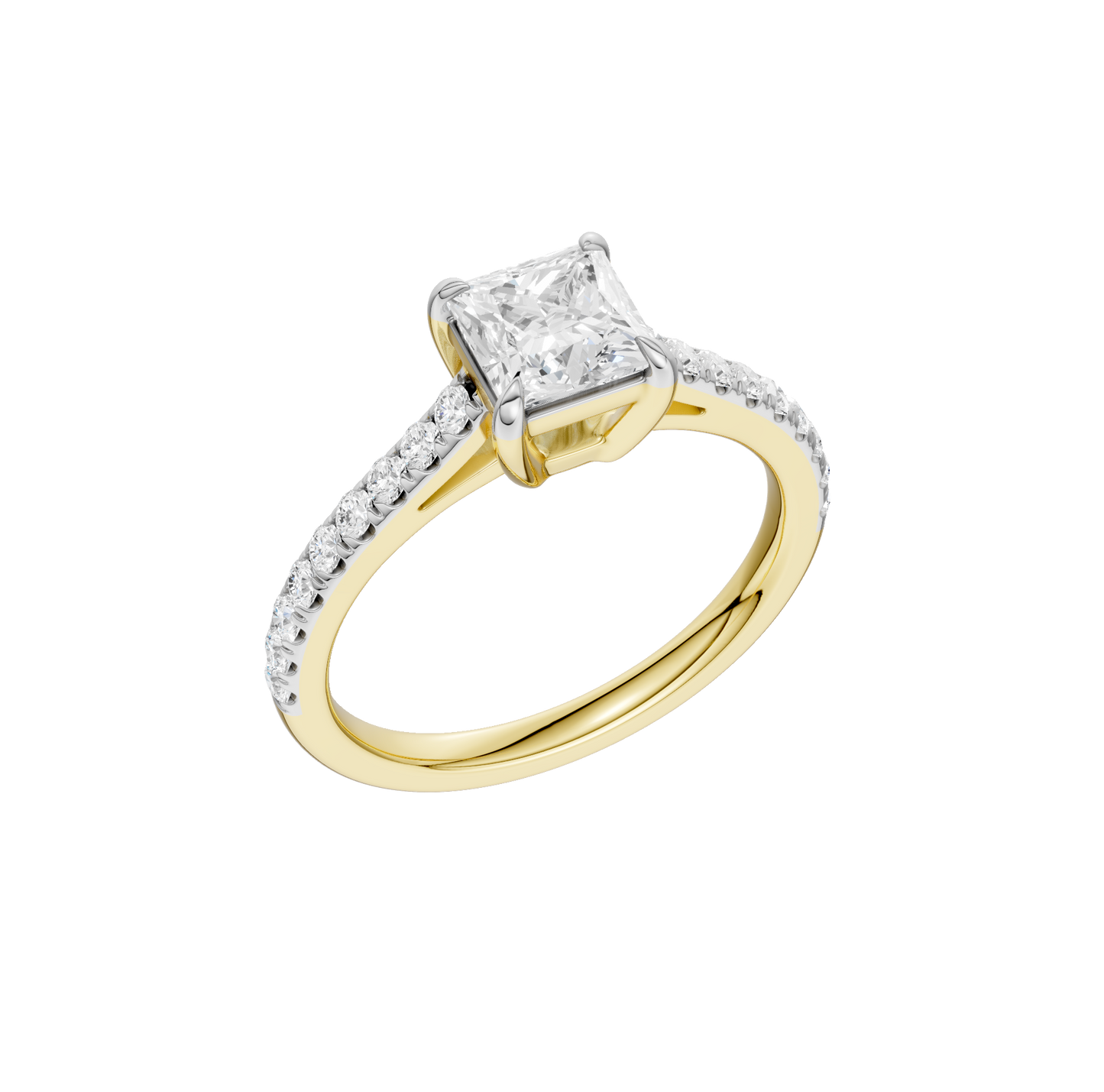 1.75ct Princess Certified Lab Diamond Ring