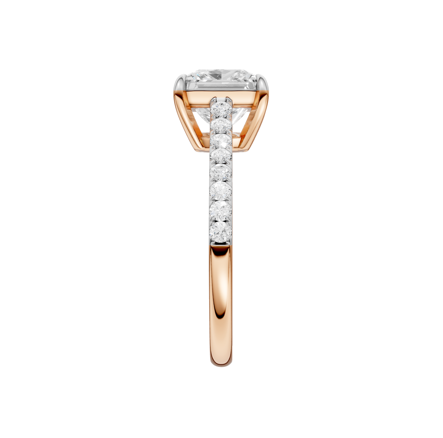 2.25ct Princess Certified Solitaire Lab Diamond Ring