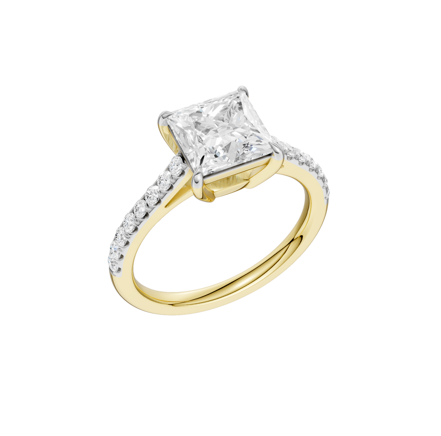 2.25ct Princess Certified Solitaire Lab Diamond Ring