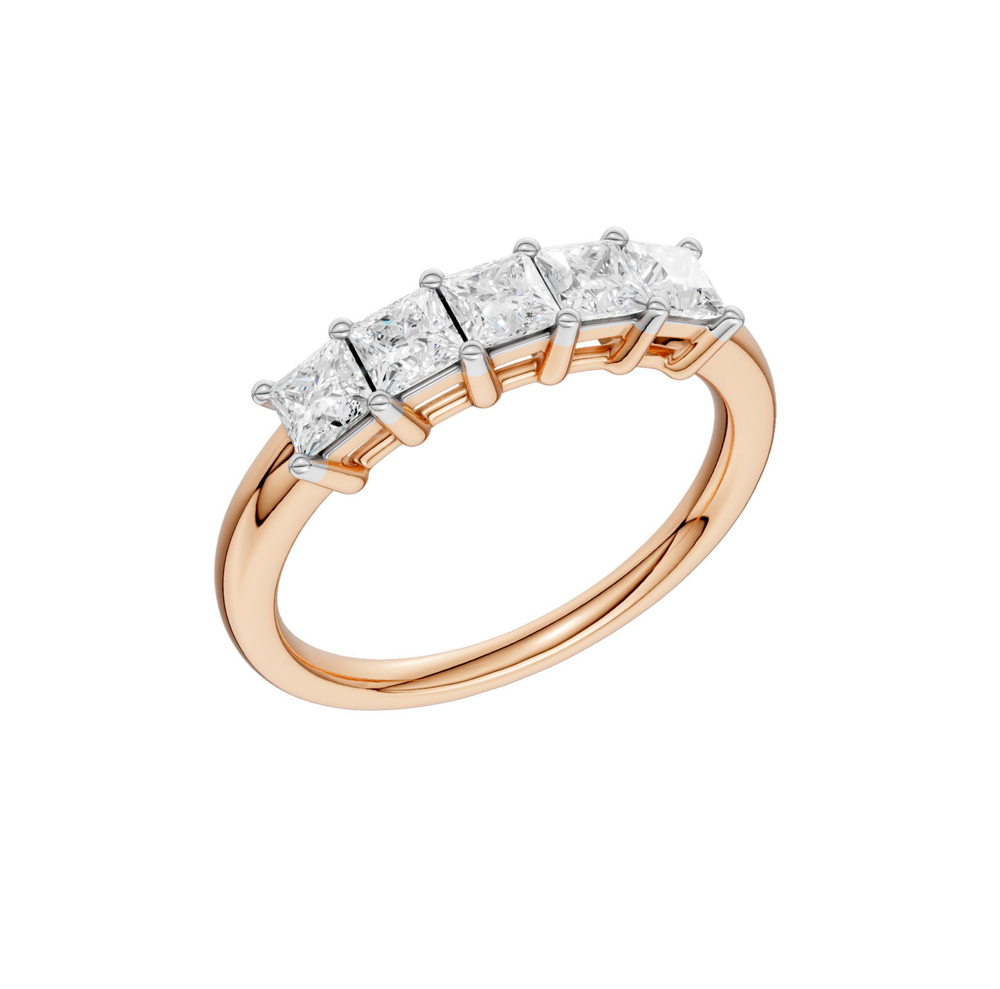 1.00ct Princess Certified Lab Diamond Band