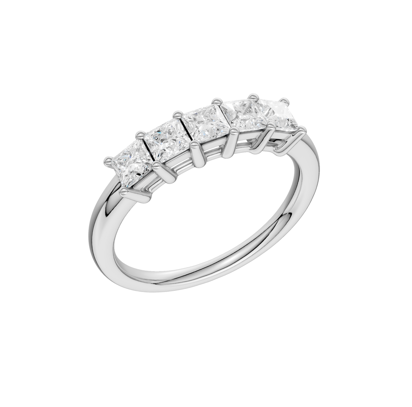 1.00ct Princess Certified Lab Diamond Band