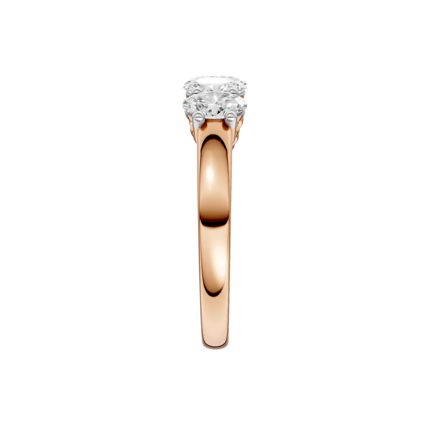 1.00ct Oval Certified Lab Diamond Band