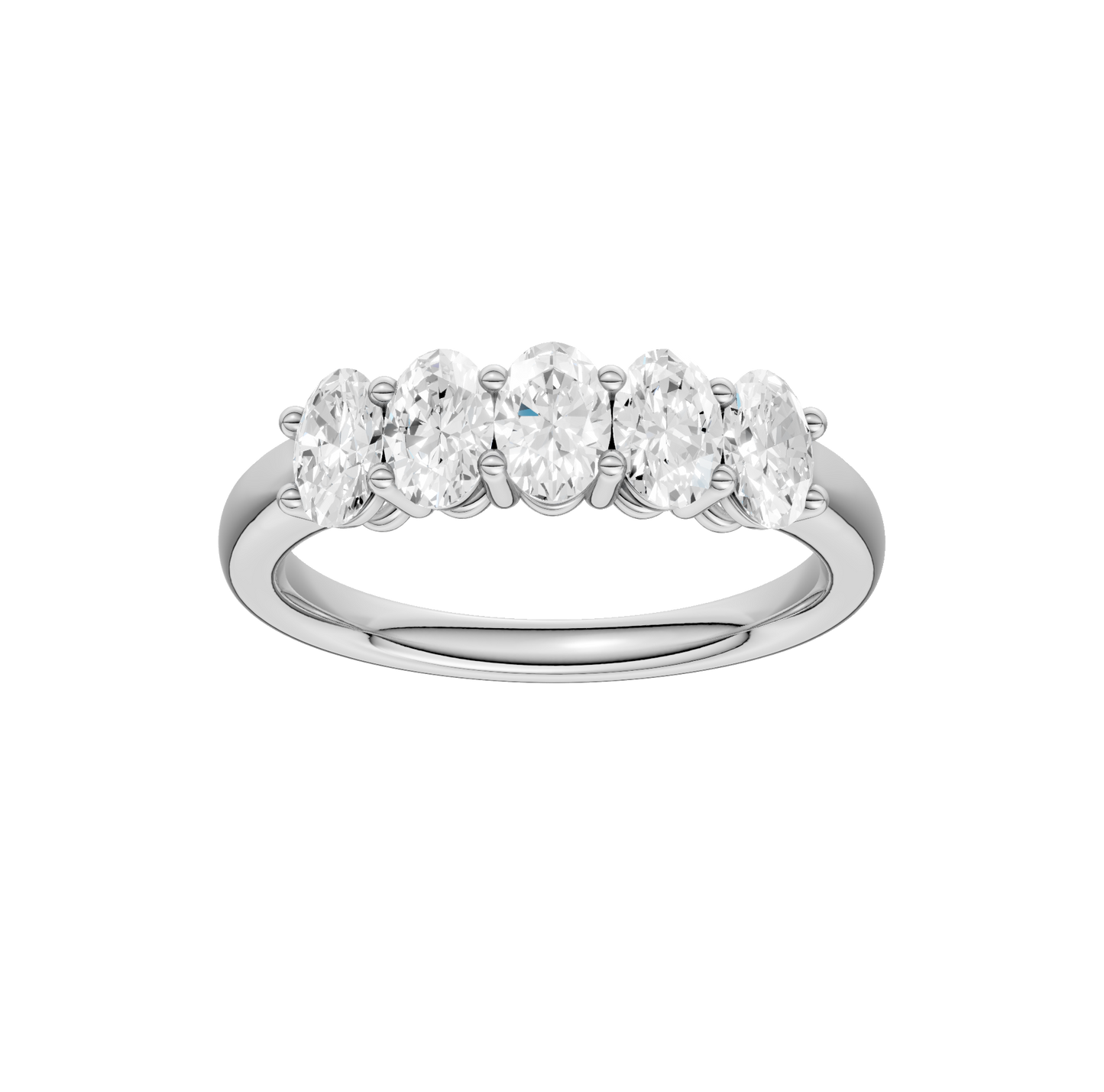 1.00ct Oval Certified Lab Diamond Band