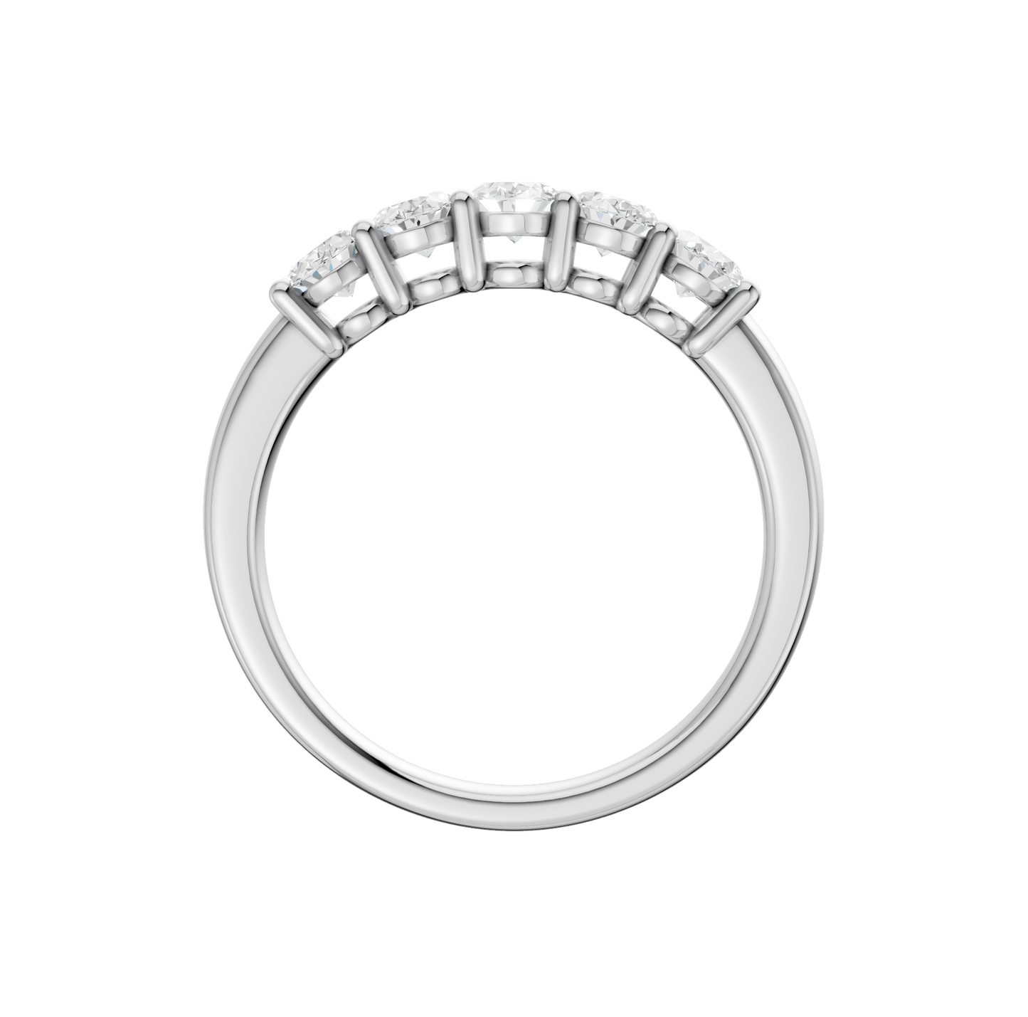 1.00ct Oval Certified Lab Diamond Band