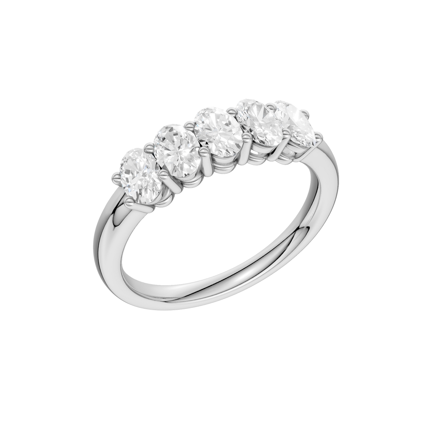 1.00ct Oval Certified Lab Diamond Band