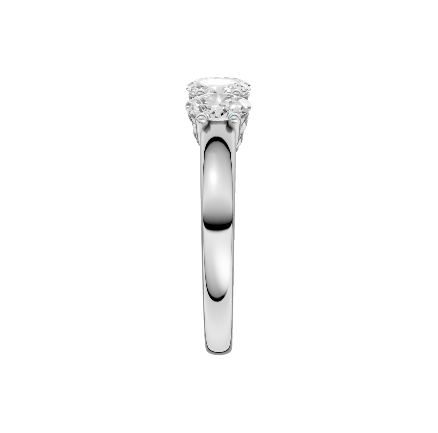 1.00ct Oval Certified Lab Diamond Band