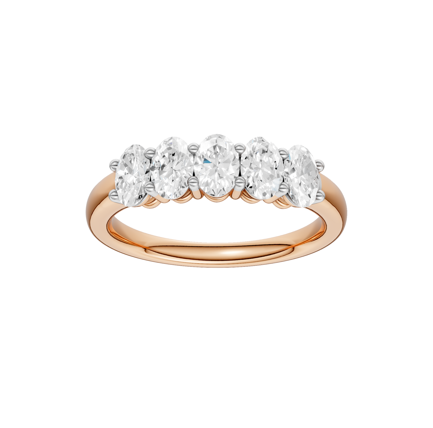 1.00ct Oval Certified Lab Diamond Band