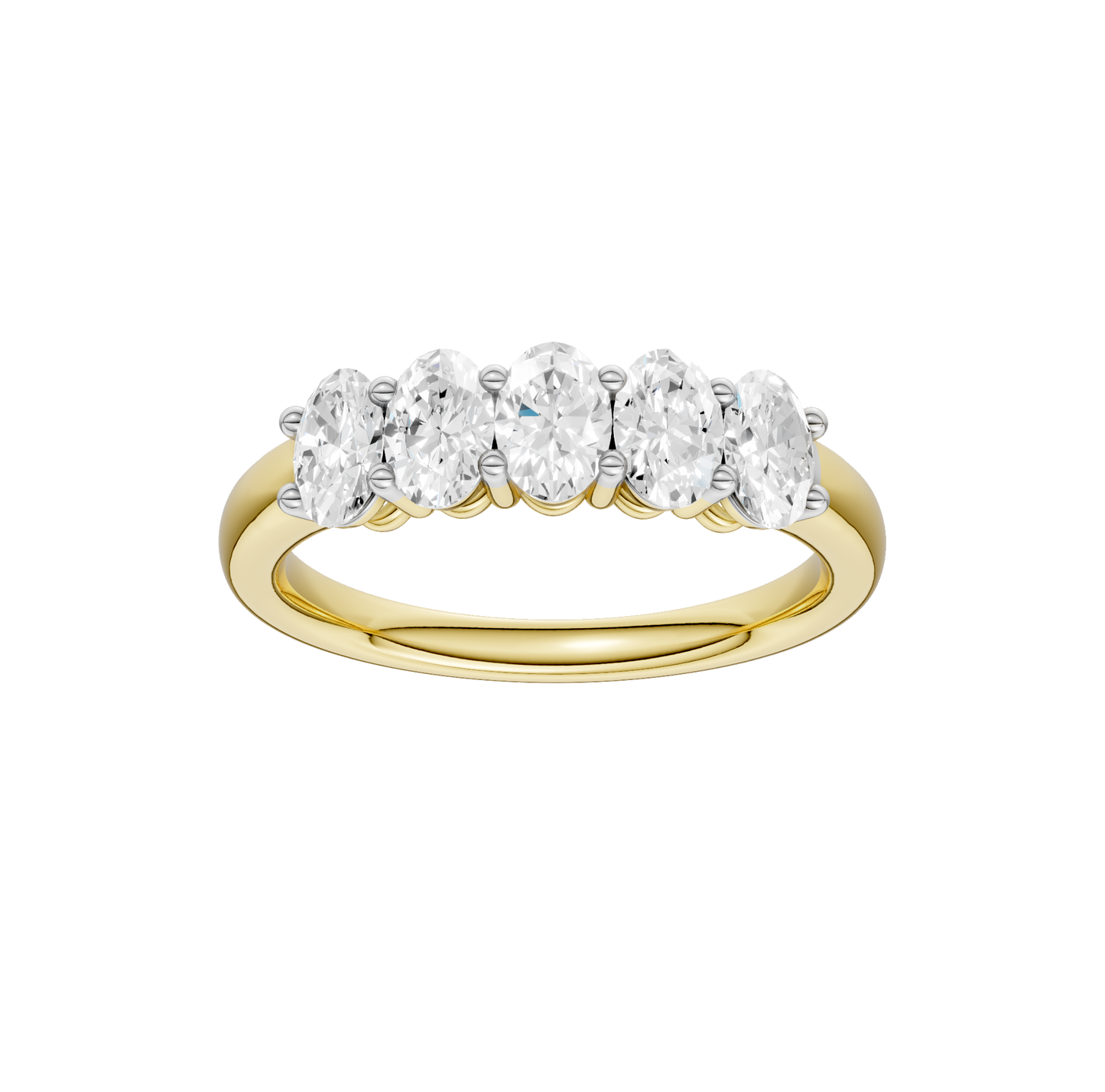 1.00ct Oval Certified Lab Diamond Band