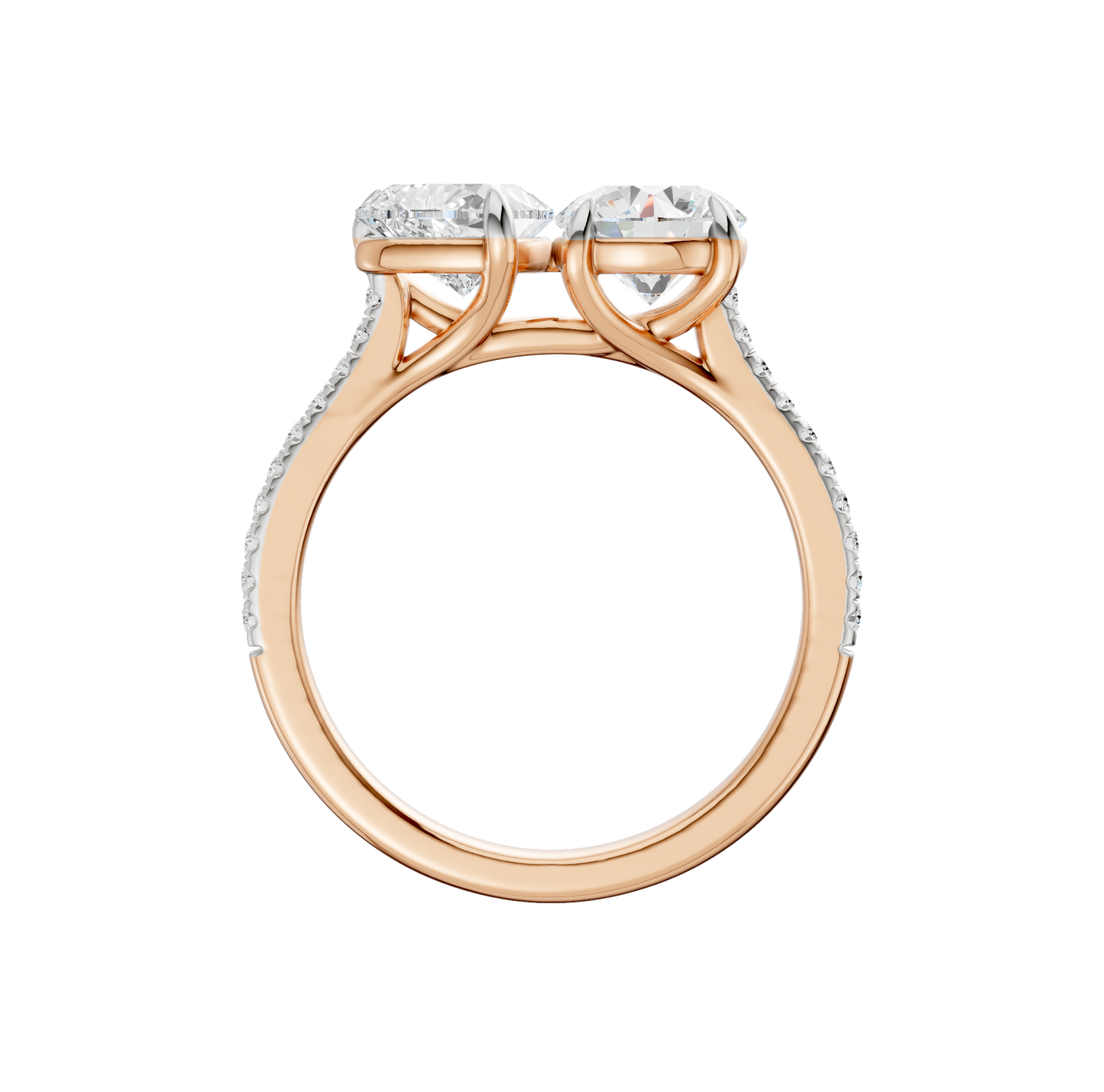 2.15ct Heart & Round Certified Lab Diamond Ring