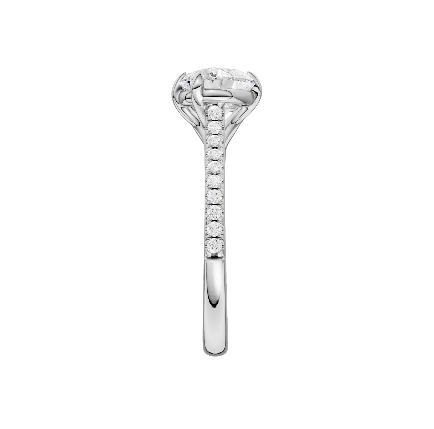 2.15ct Heart & Round Certified Lab Diamond Ring