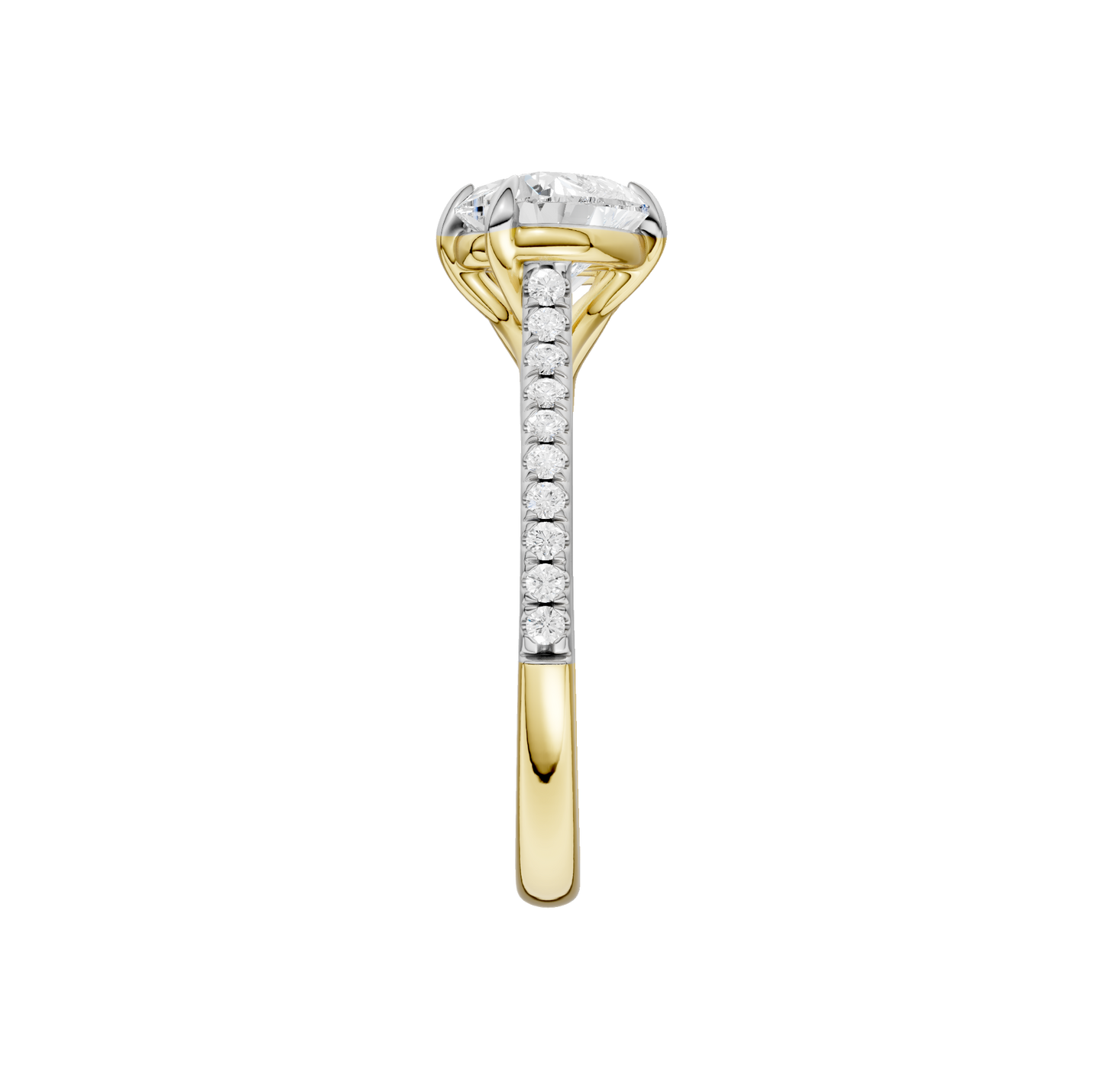 2.15ct Heart & Round Certified Lab Diamond Ring