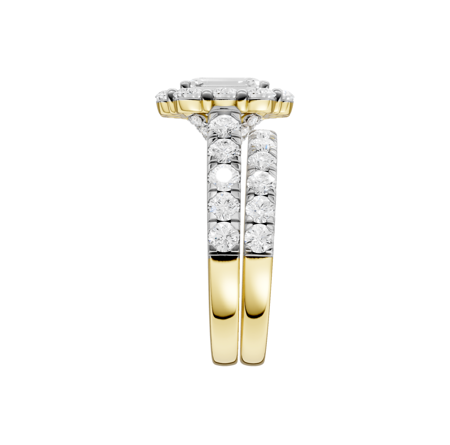 2.34ct Emerald Certified Single Halo Lab Diamond Ring