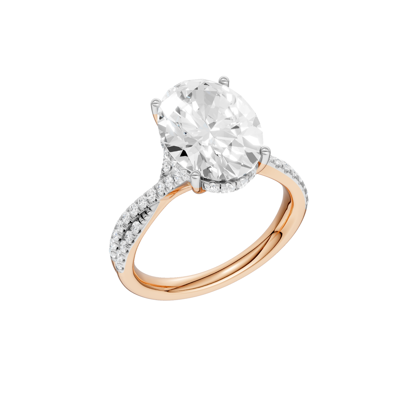 4.33ct Oval Certified Lab Diamond Ring