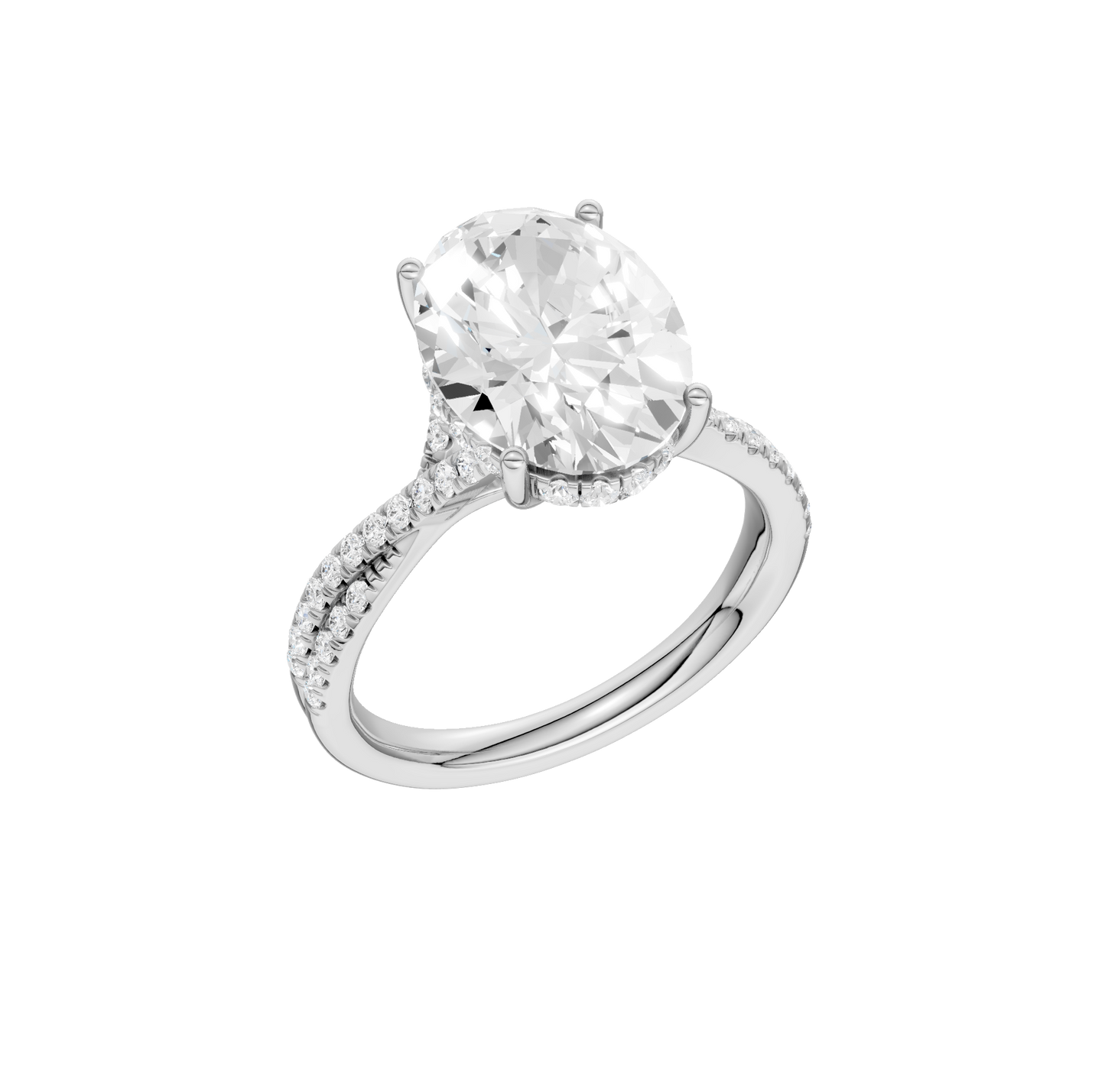4.33ct Oval Certified Lab Diamond Ring