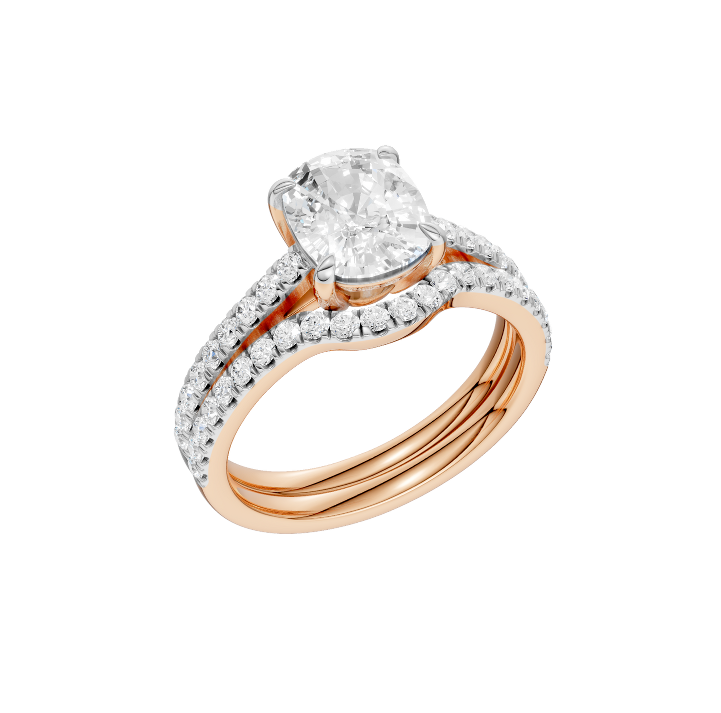 2.50ct Elongated Cushion Certified Lab Diamond Ring
