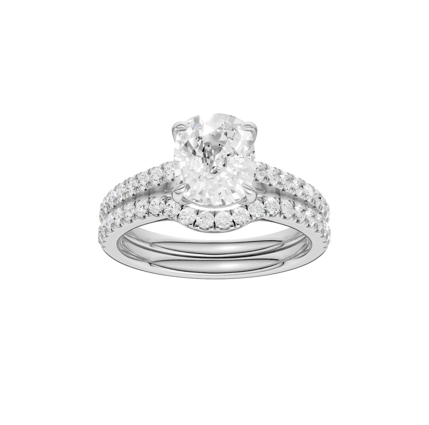 2.50ct Elongated Cushion Certified Lab Diamond Ring