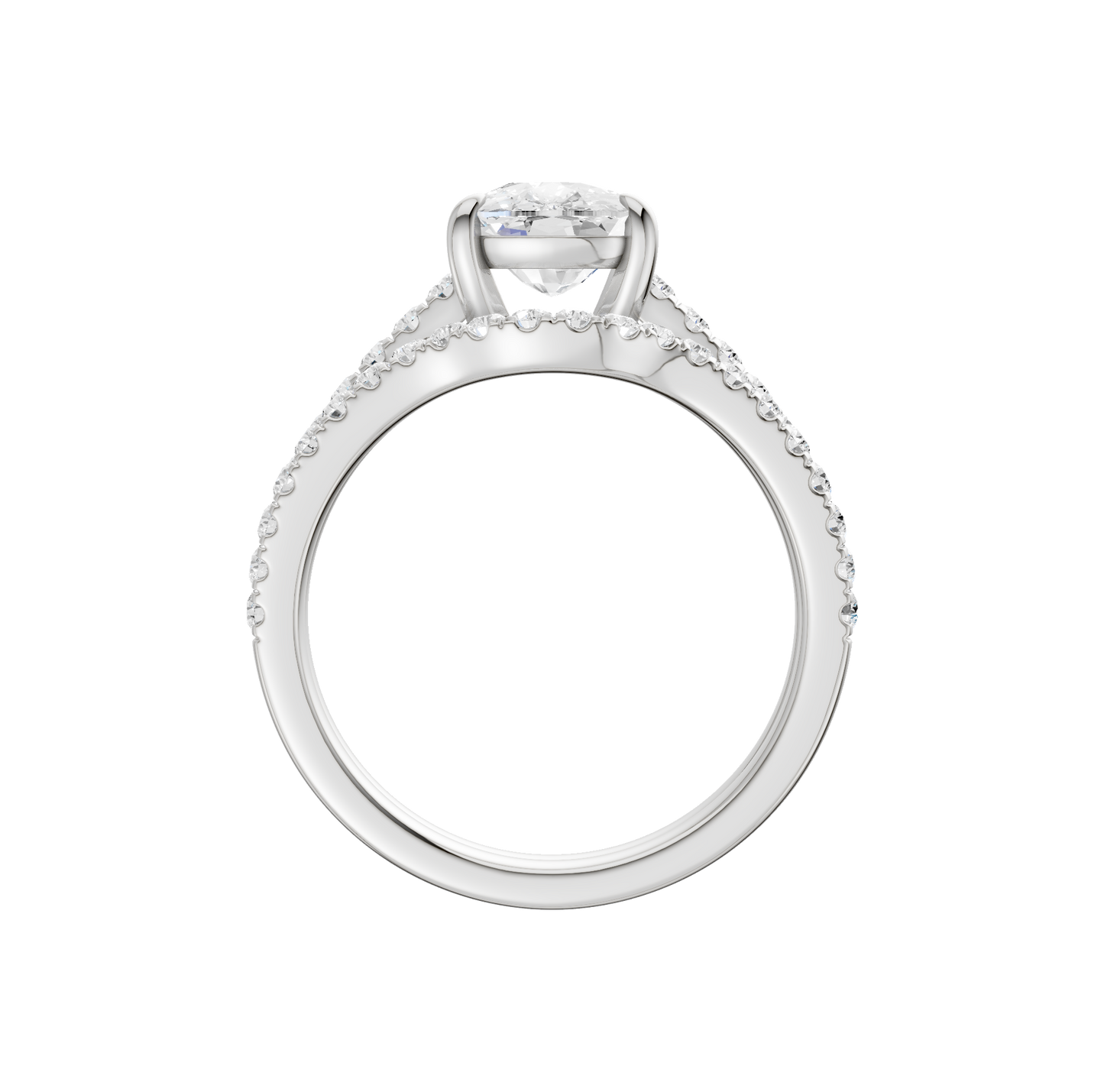 2.50ct Elongated Cushion Certified Lab Diamond Ring
