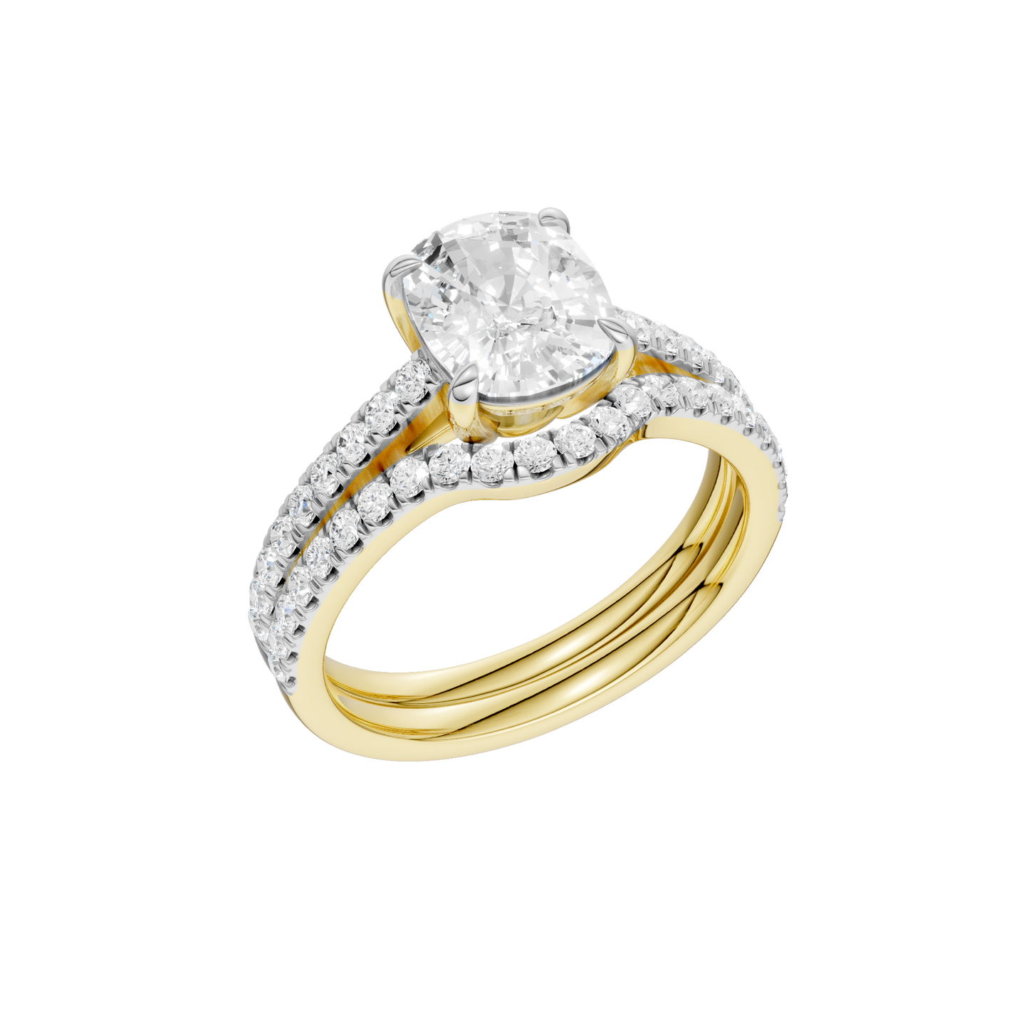 2.50ct Elongated Cushion Certified Lab Diamond Ring