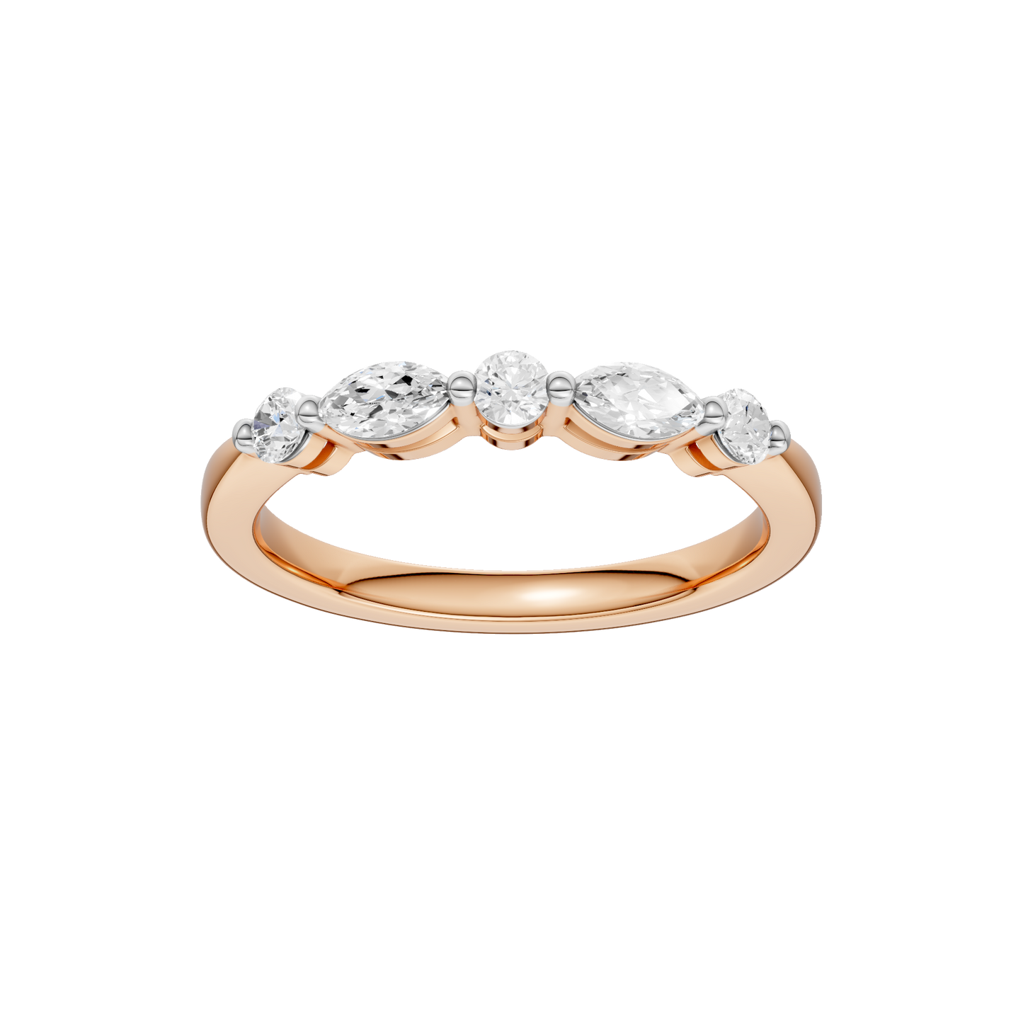 0.33ct Round & Marquise Certified Lab Diamond Ring
