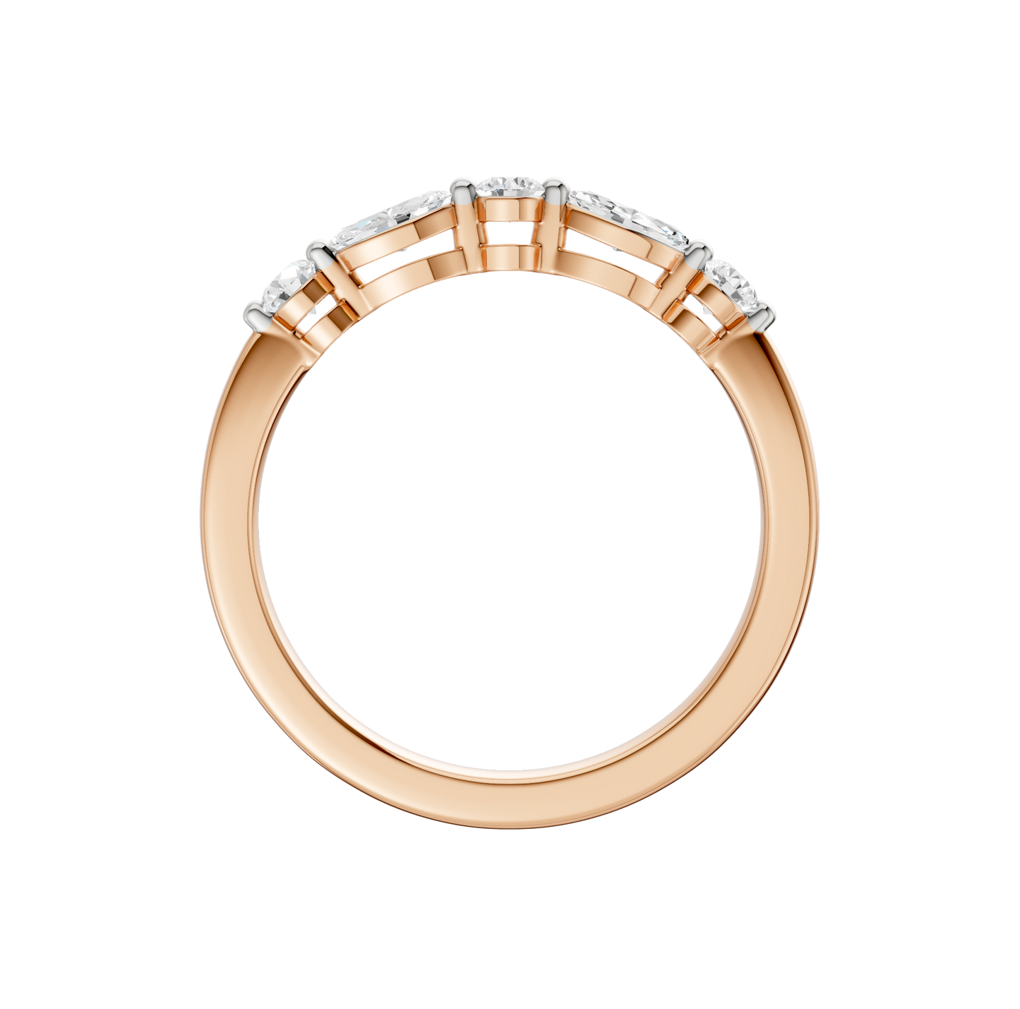 0.33ct Round & Marquise Certified Lab Diamond Ring
