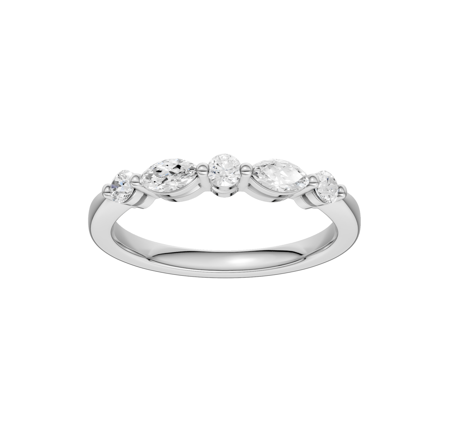0.33ct Round & Marquise Certified Lab Diamond Ring