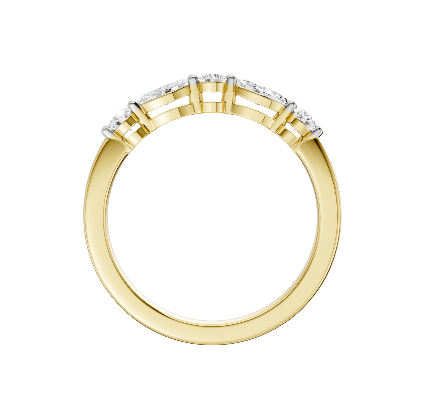 0.33ct Round & Marquise Certified Lab Diamond Ring