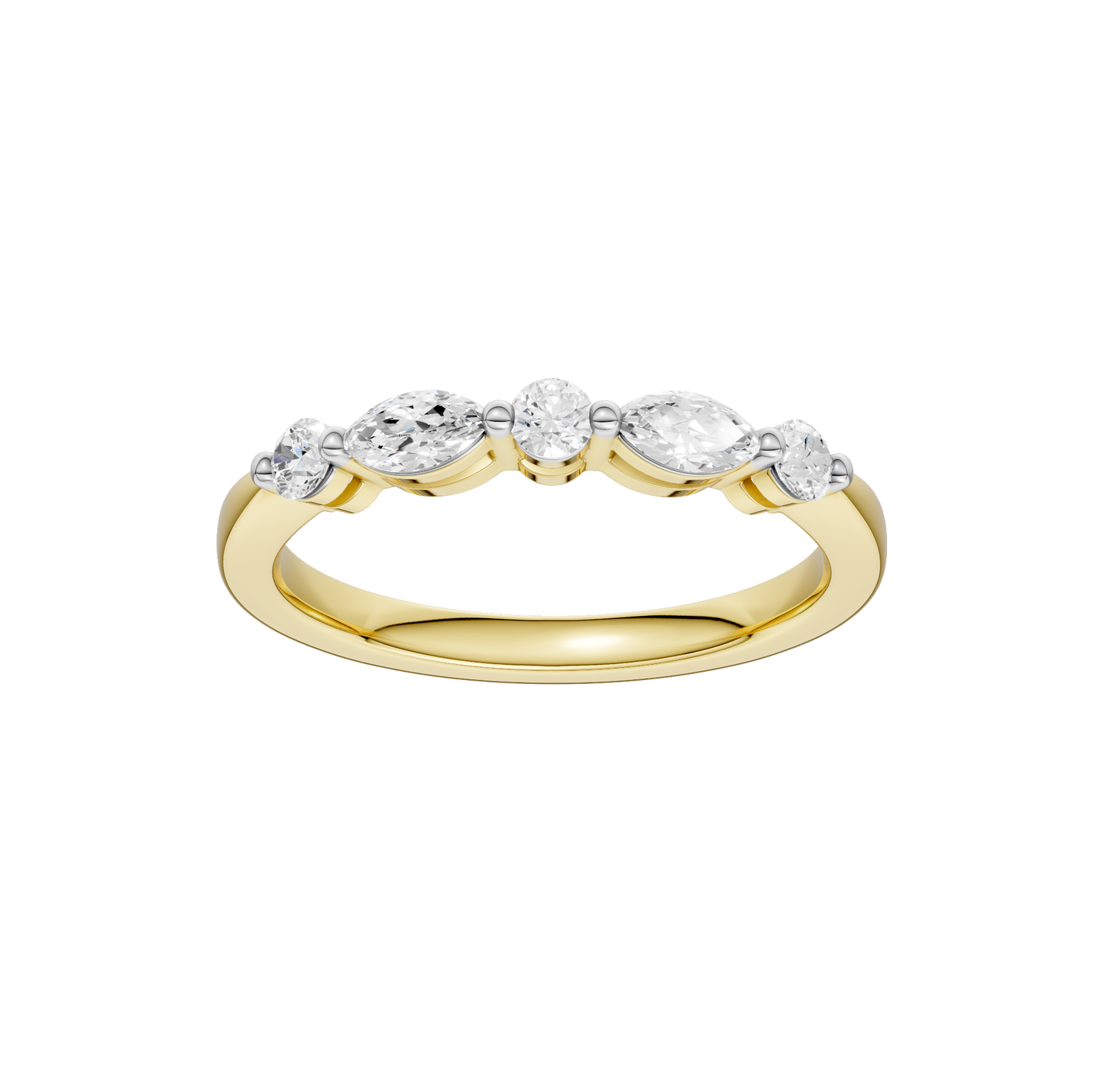 0.33ct Round & Marquise Certified Lab Diamond Ring