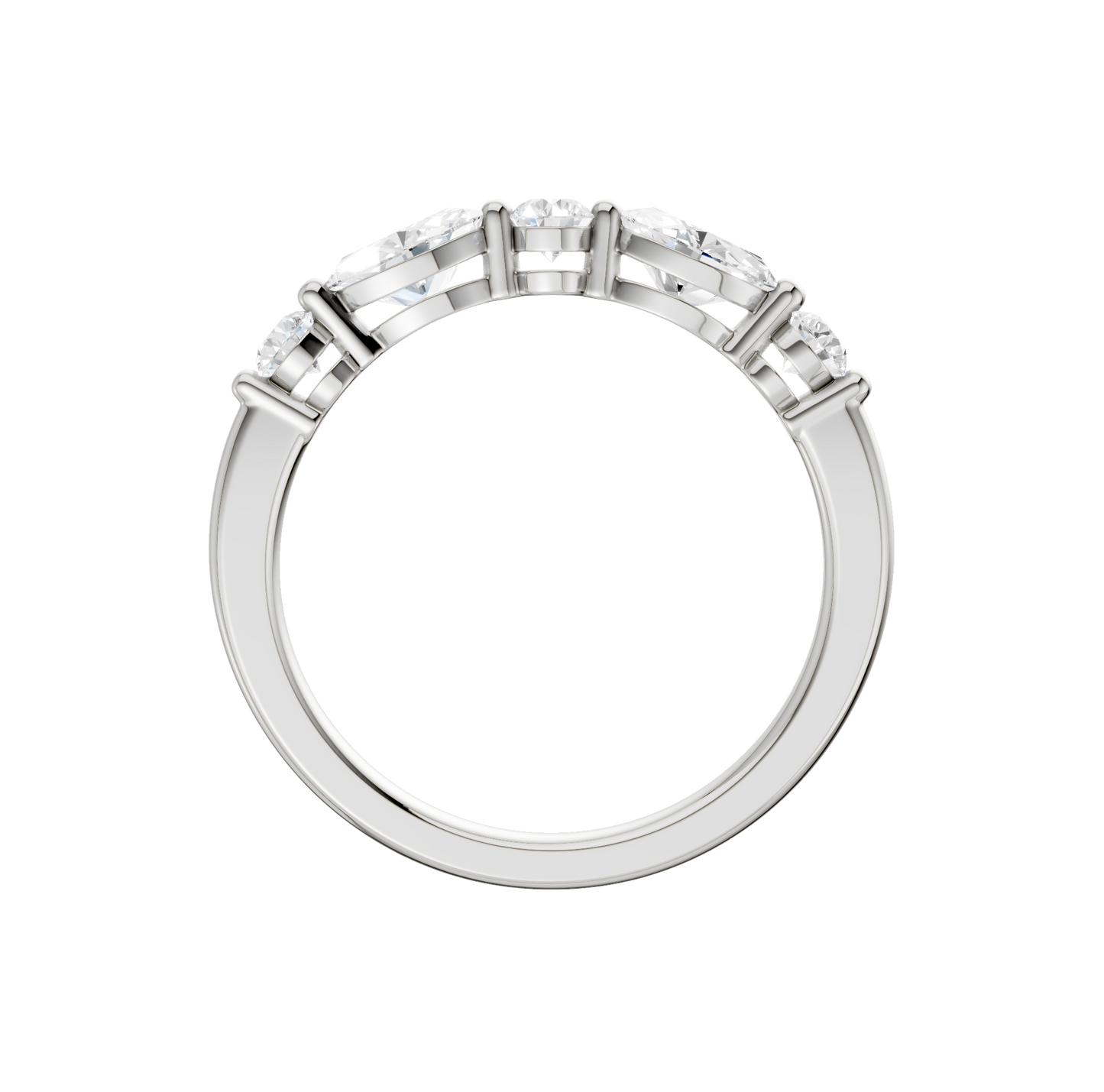 0.50ct Round & Marquise Certified Lab Diamond Ring