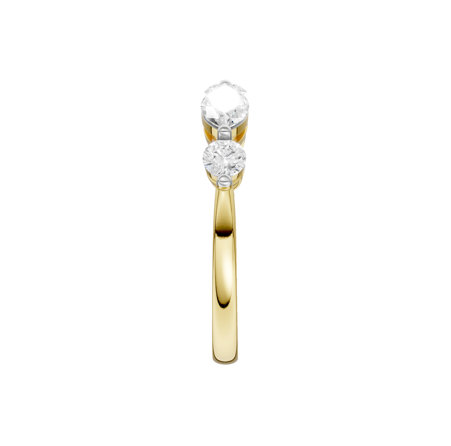 1.00ct Round & Marquise Certified Lab Diamond Ring