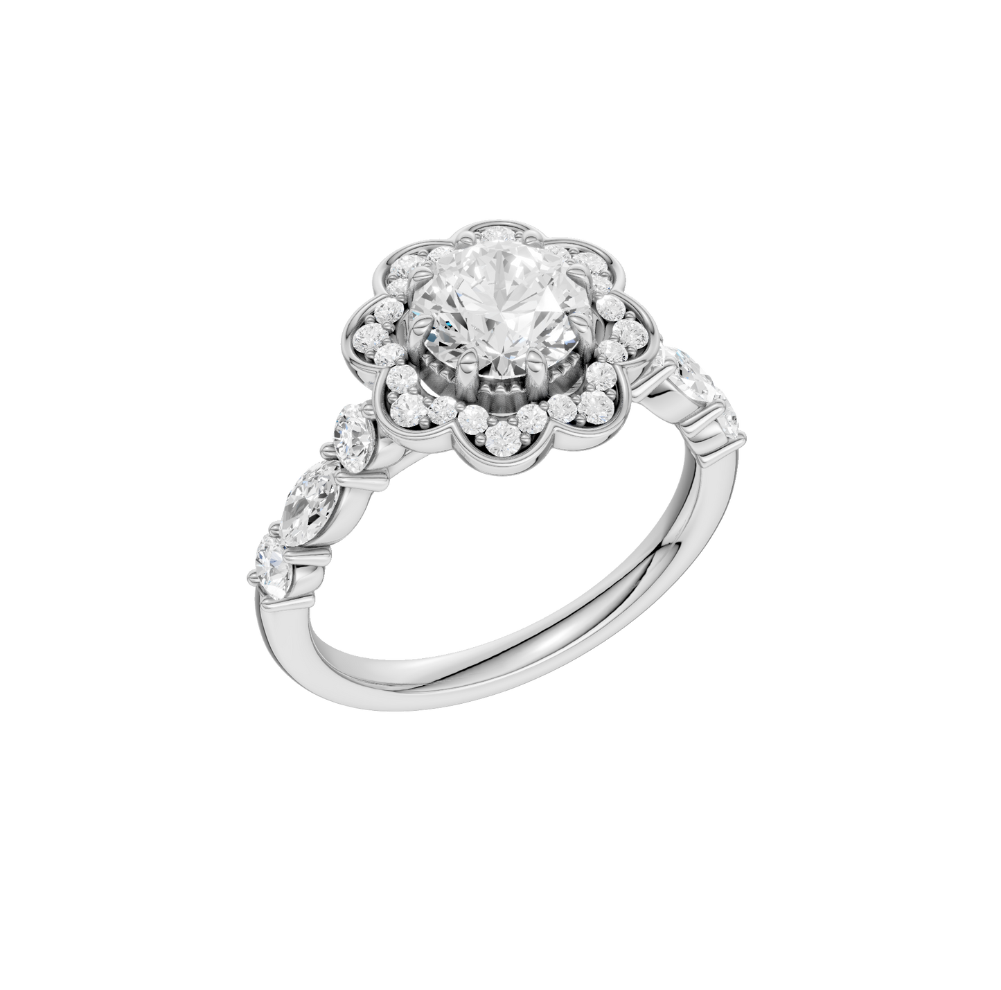 1.60ct Round Certified Lab Diamond Ring
