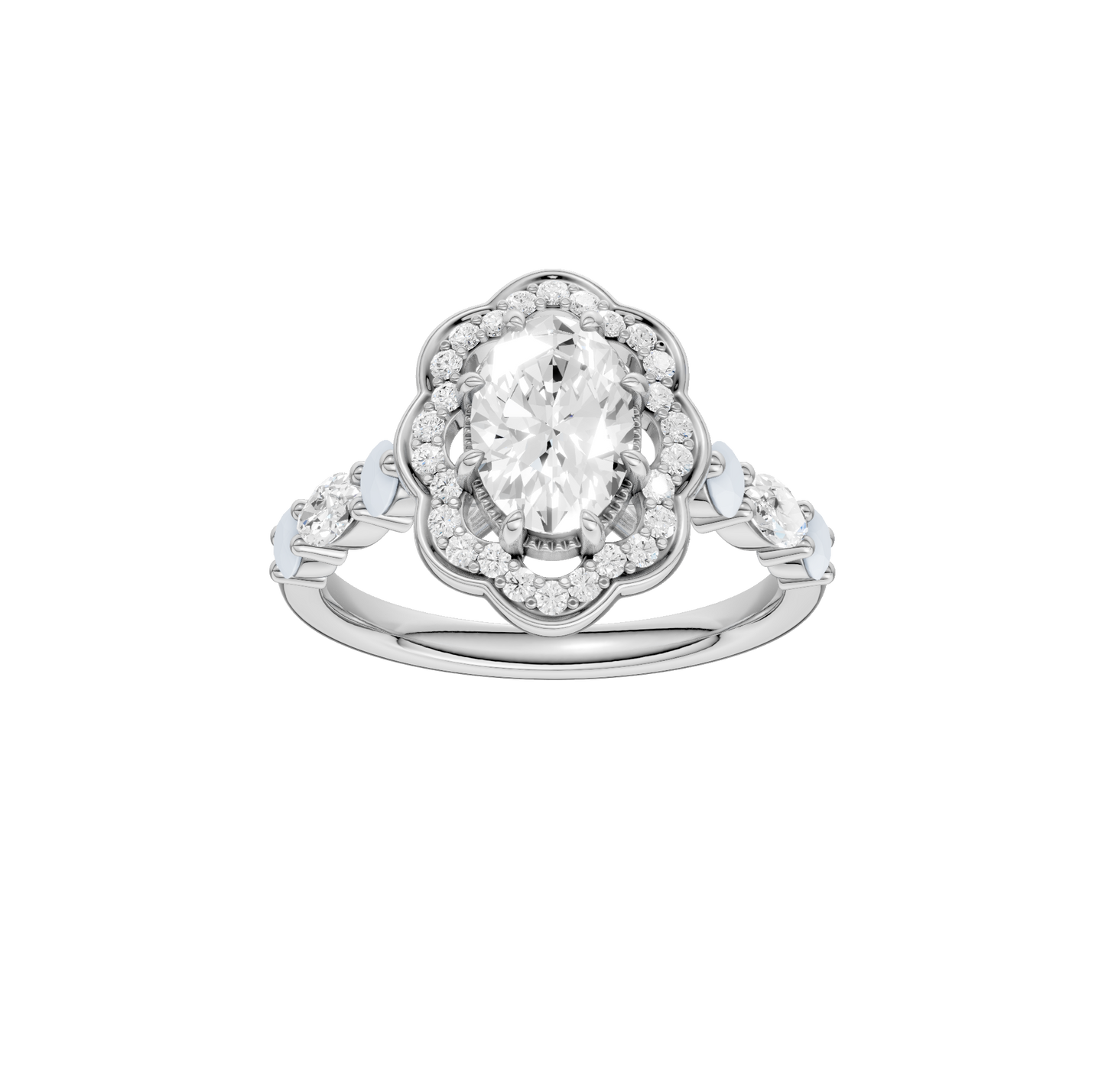 1.60ct Oval Certified Lab Diamond Ring