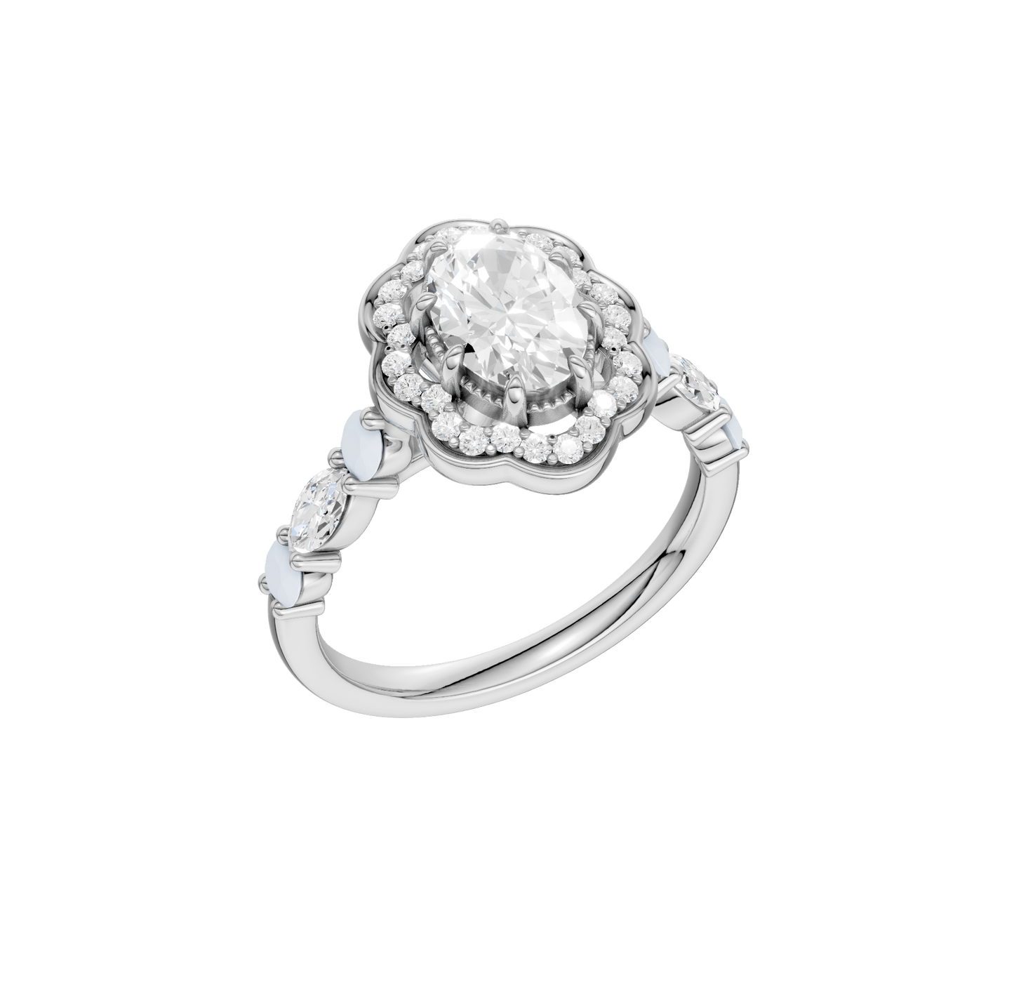 1.60ct Oval Certified Lab Diamond Ring