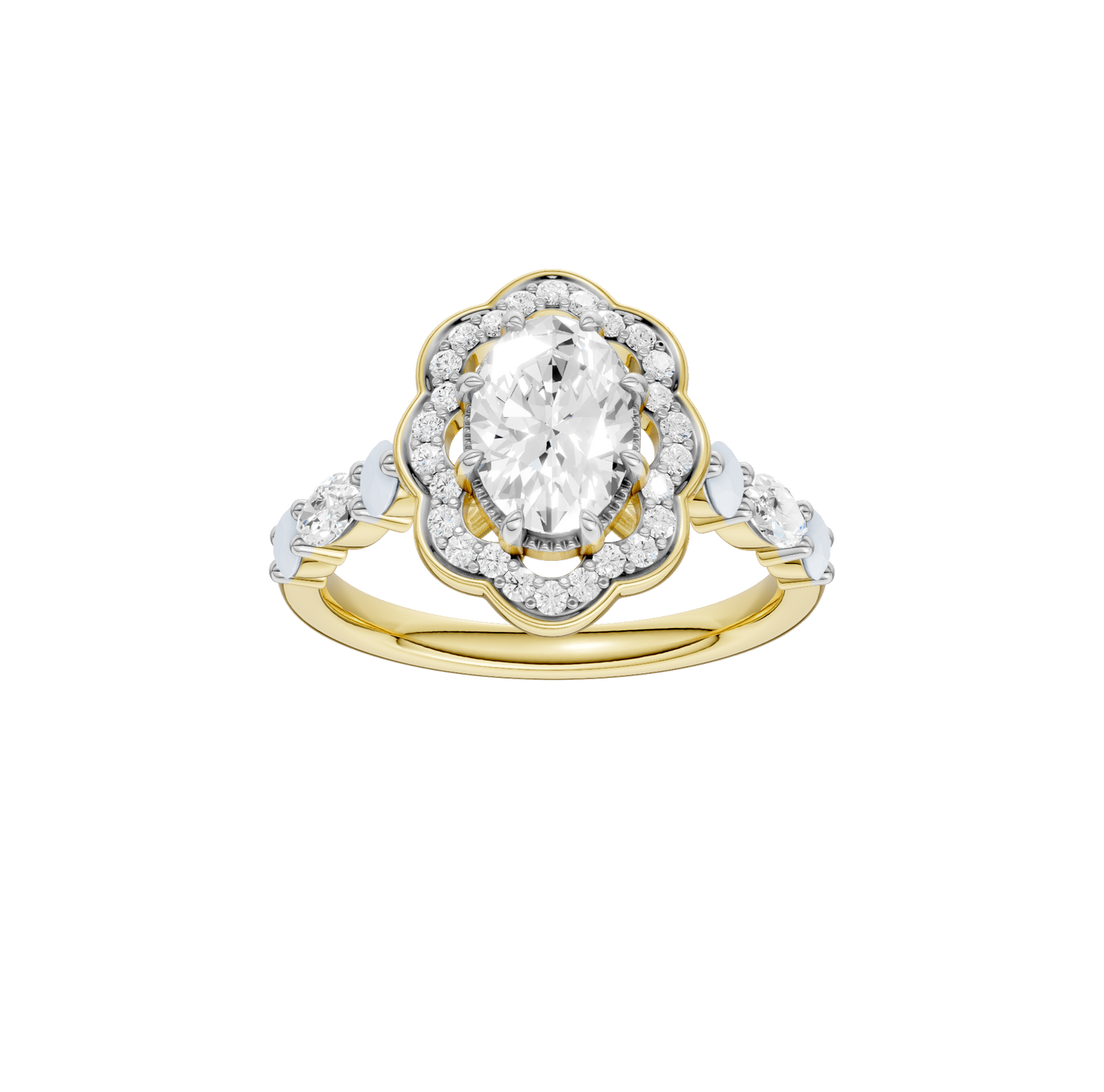1.60ct Oval Certified Lab Diamond Ring