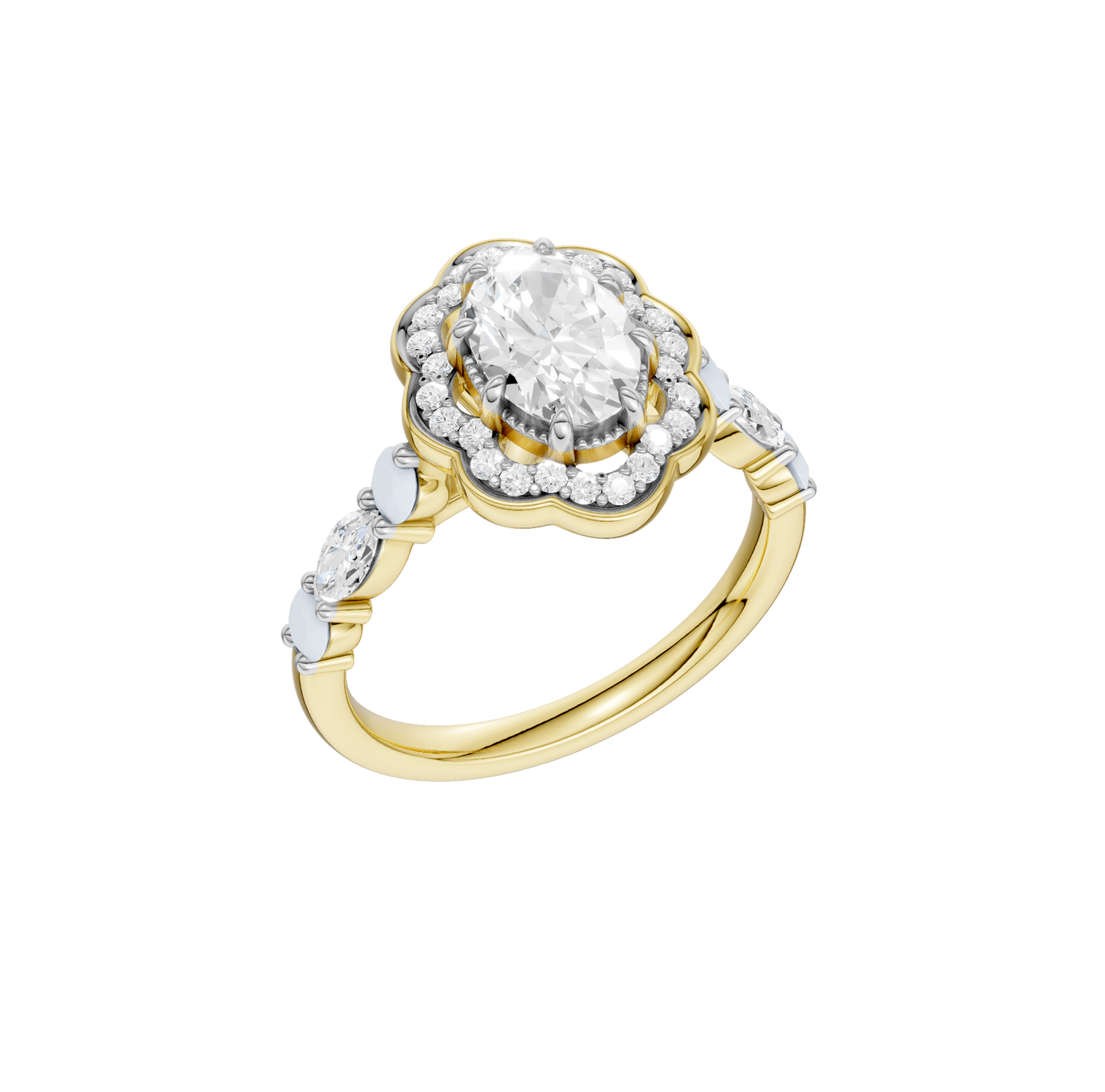 1.60ct Oval Certified Lab Diamond Ring
