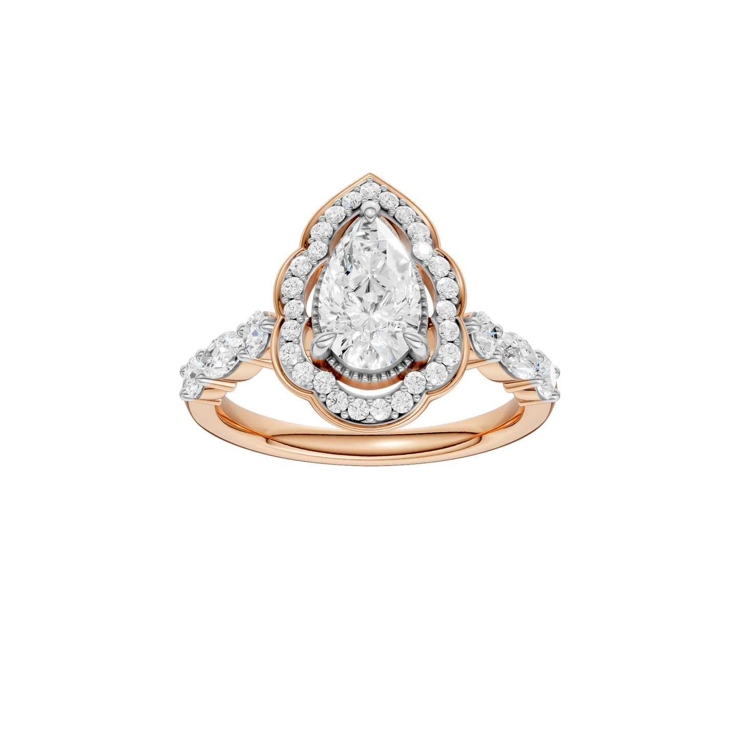 1.60ct Pear Certified Lab Diamond Ring