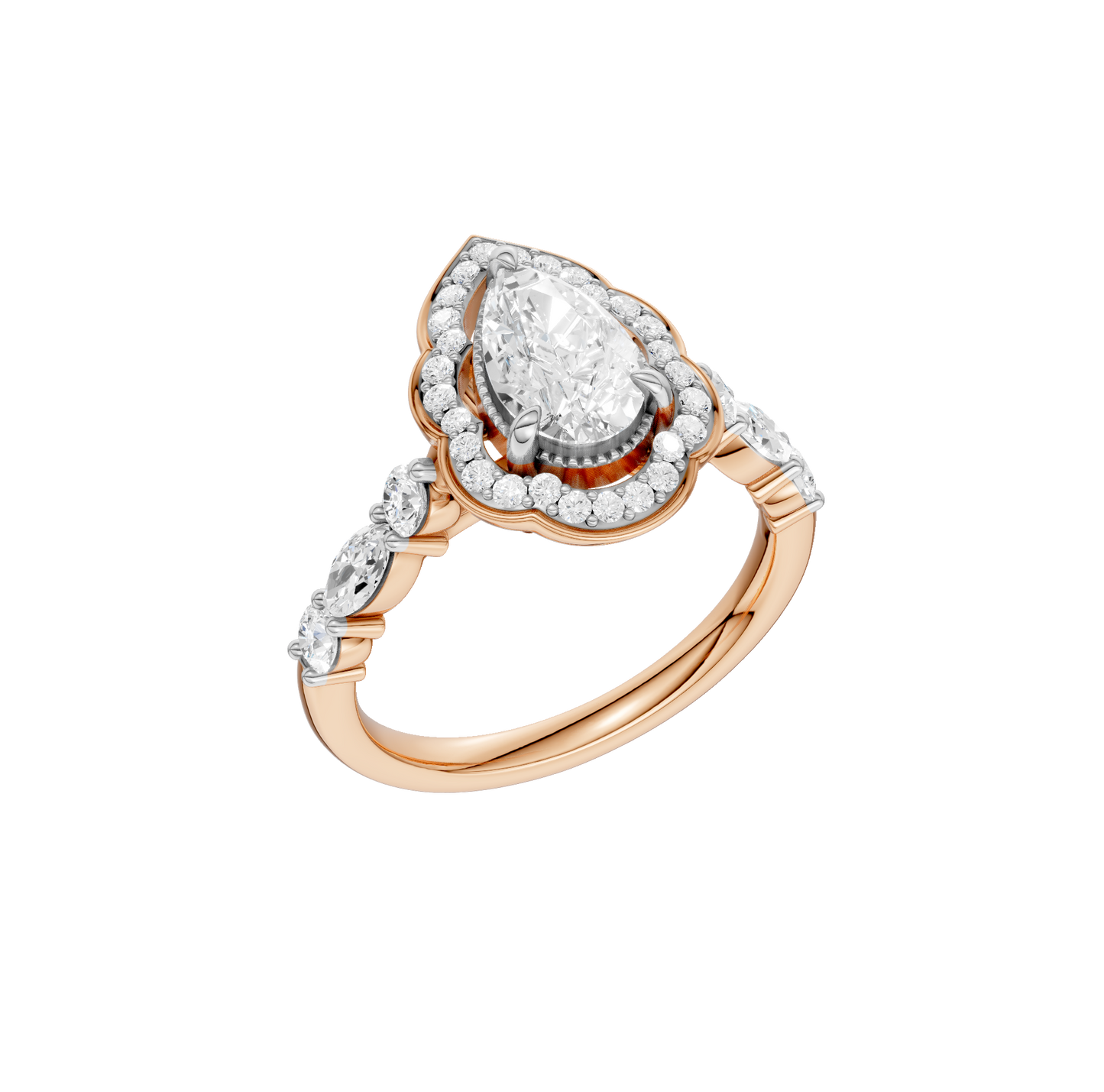 1.60ct Pear Certified Lab Diamond Ring