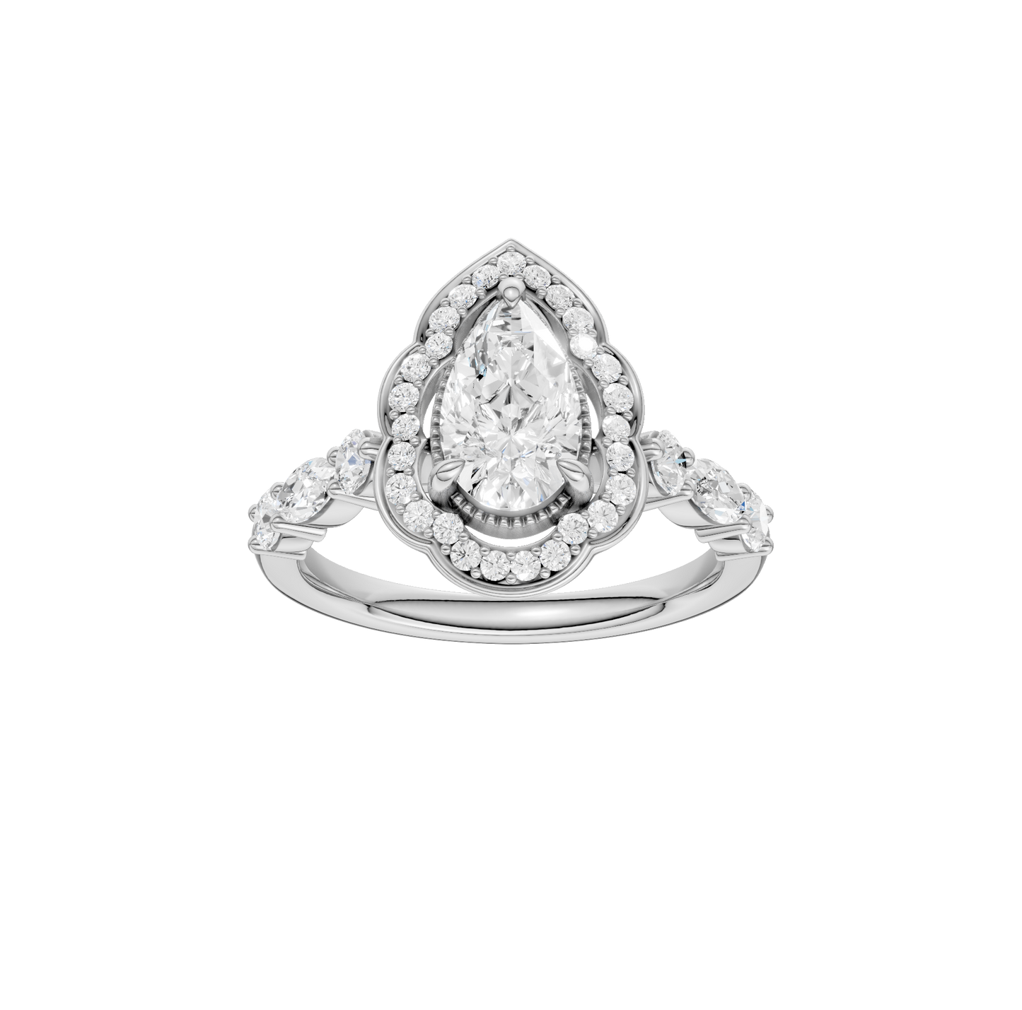 1.60ct Pear Certified Lab Diamond Ring
