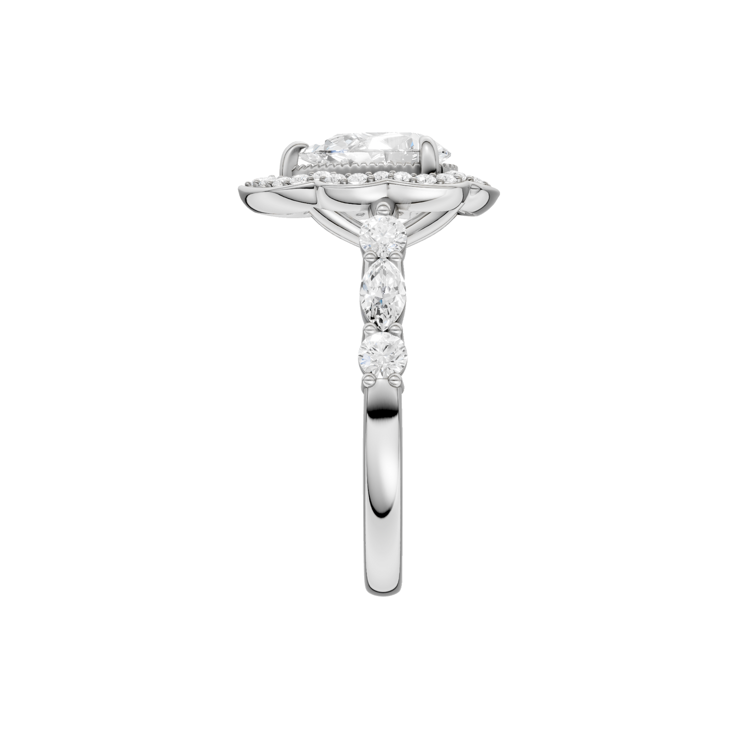 1.60ct Pear Certified Lab Diamond Ring