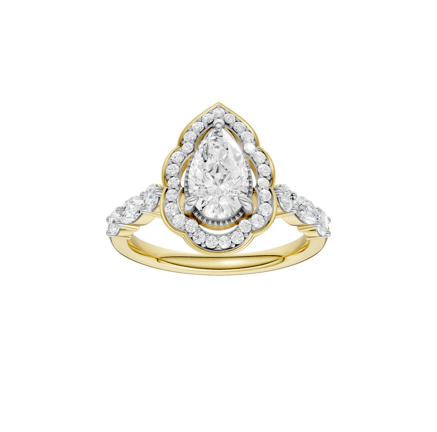 1.60ct Pear Certified Lab Diamond Ring