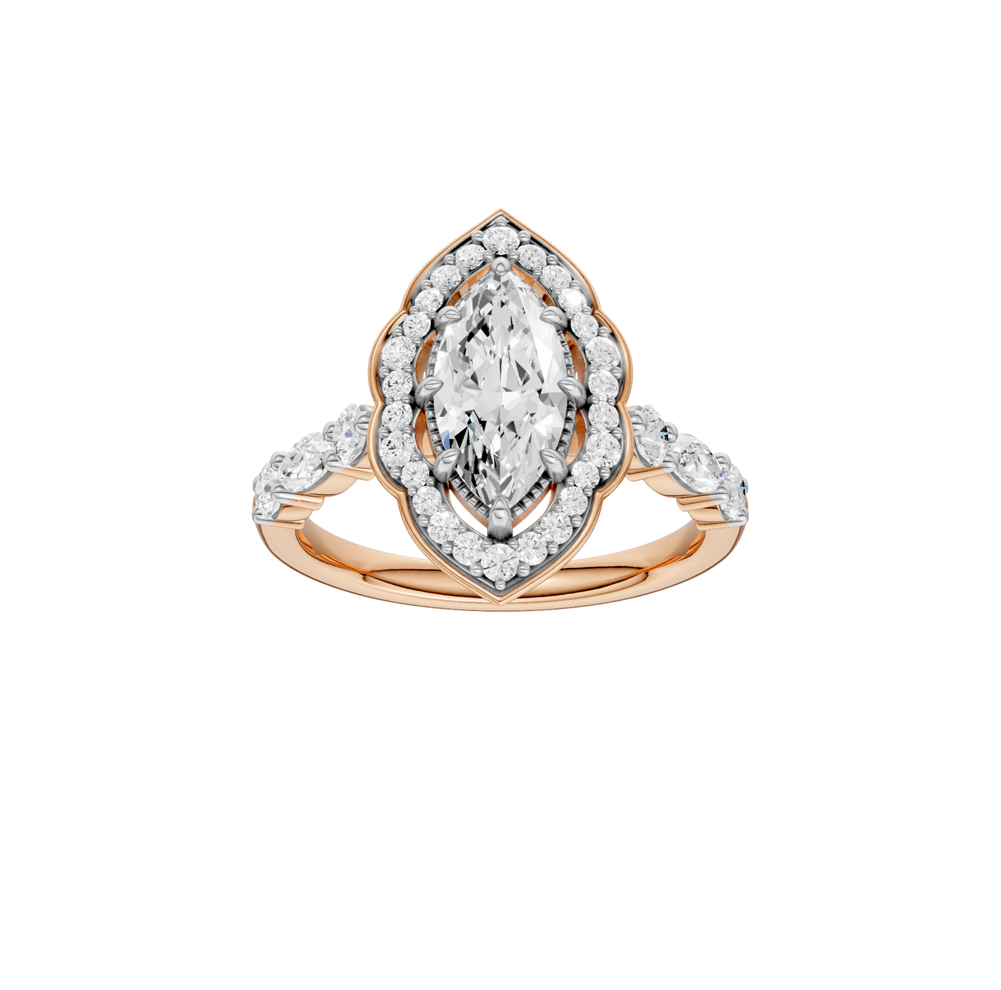 1.60ct Marquise Certified Lab Diamond Ring